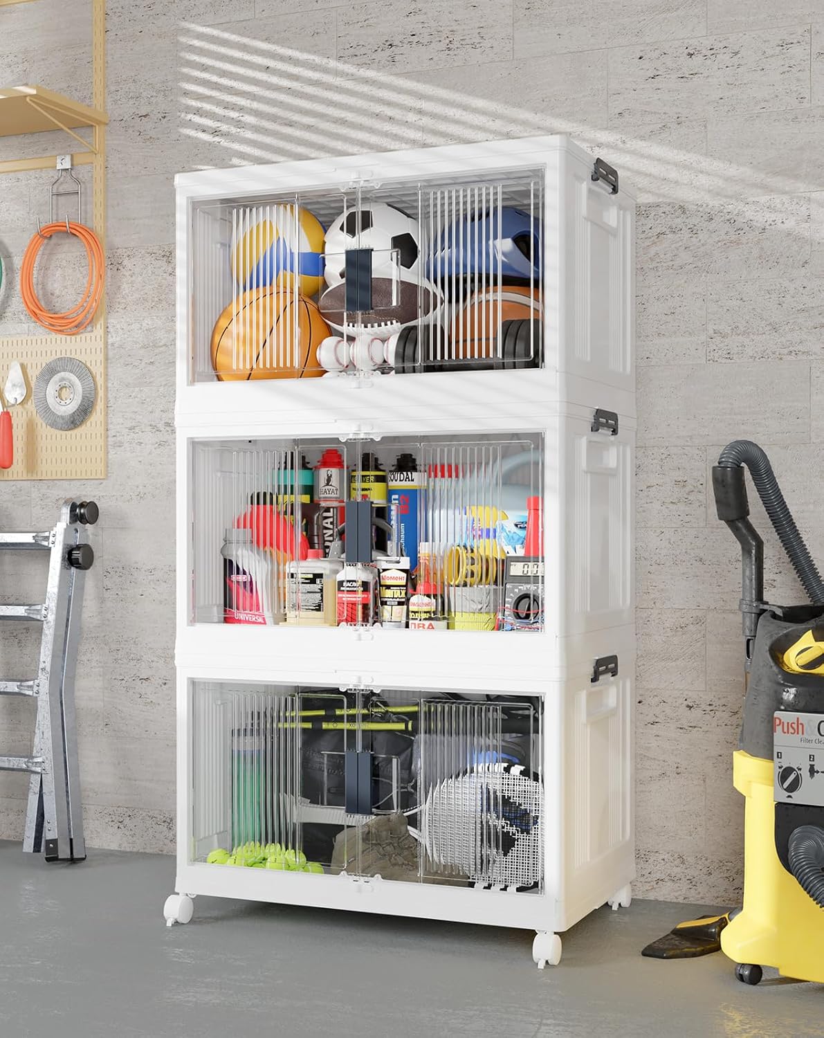 OlarHike 97QT Stackable Storage Bins with Lids for Versatile Use
