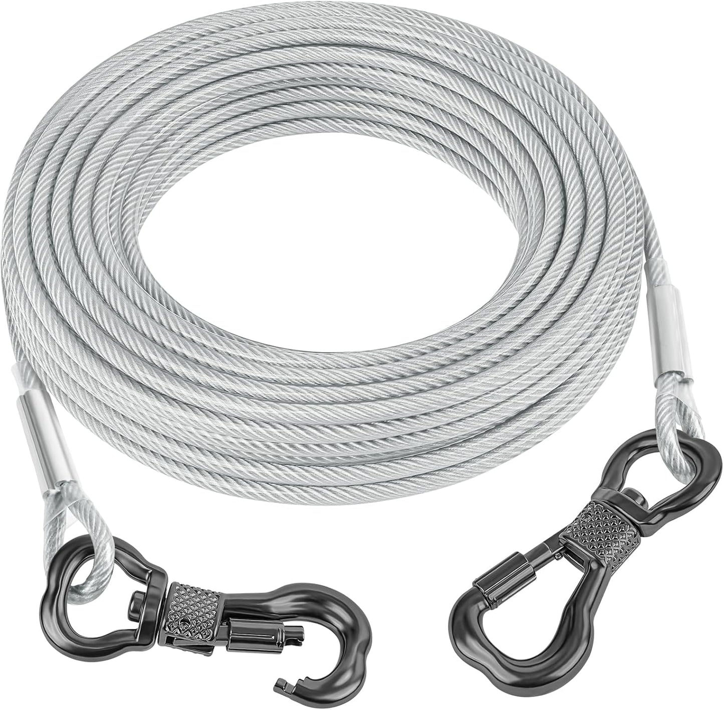 Tresbro 80FT Reflective Tie Out Cable for Dogs Up to 250 Pounds