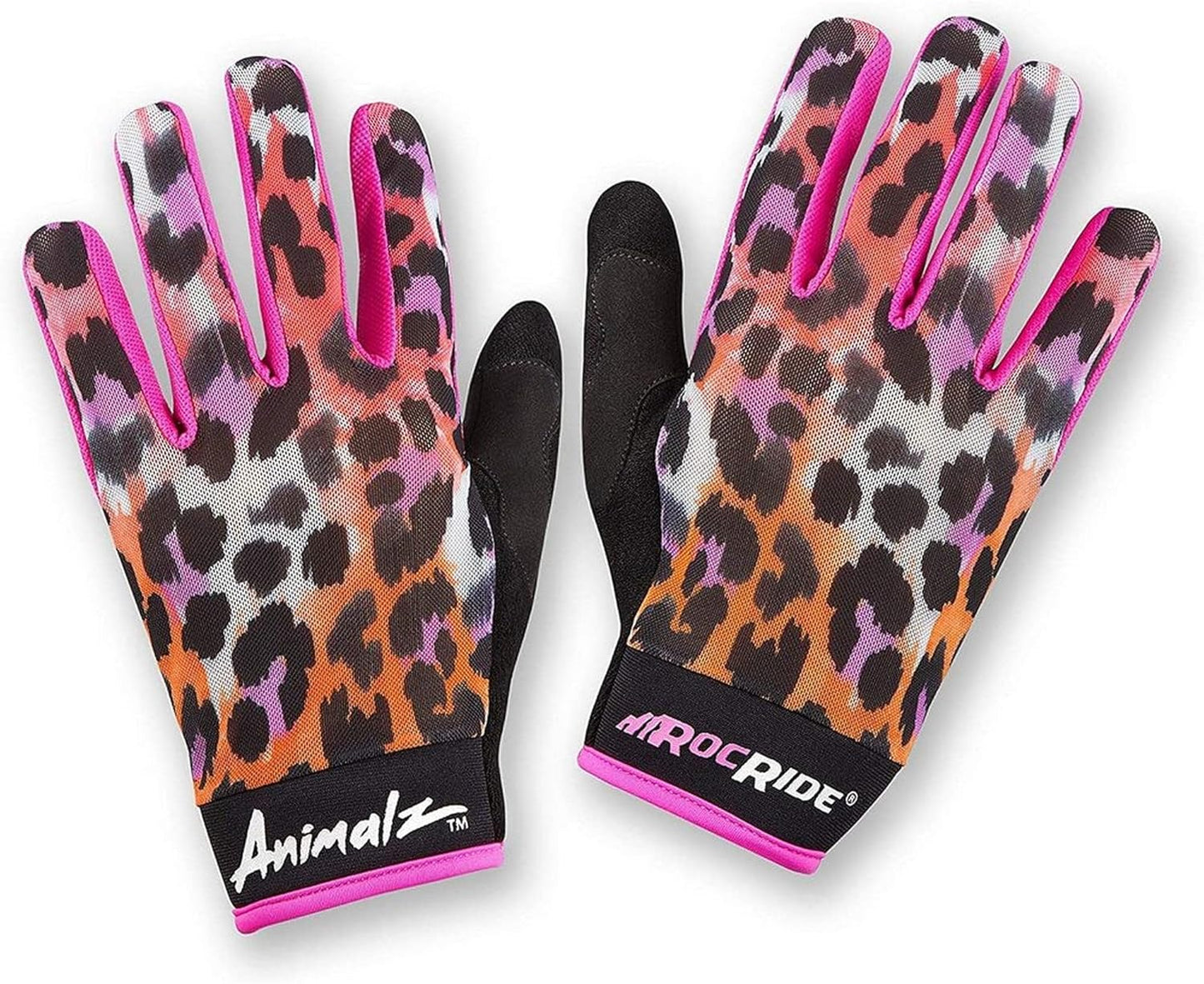 RocRide Women's Cycling Gloves - Screen Compatible Tips, Expressive Animal Prints