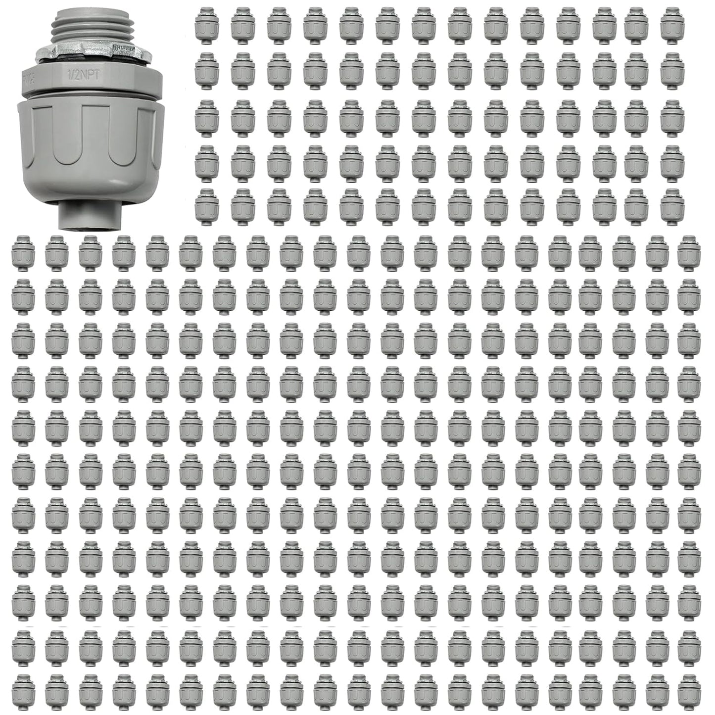 1/2 Inch Liquid Tight Connector NPT Non-Metallic for PVC Fittings