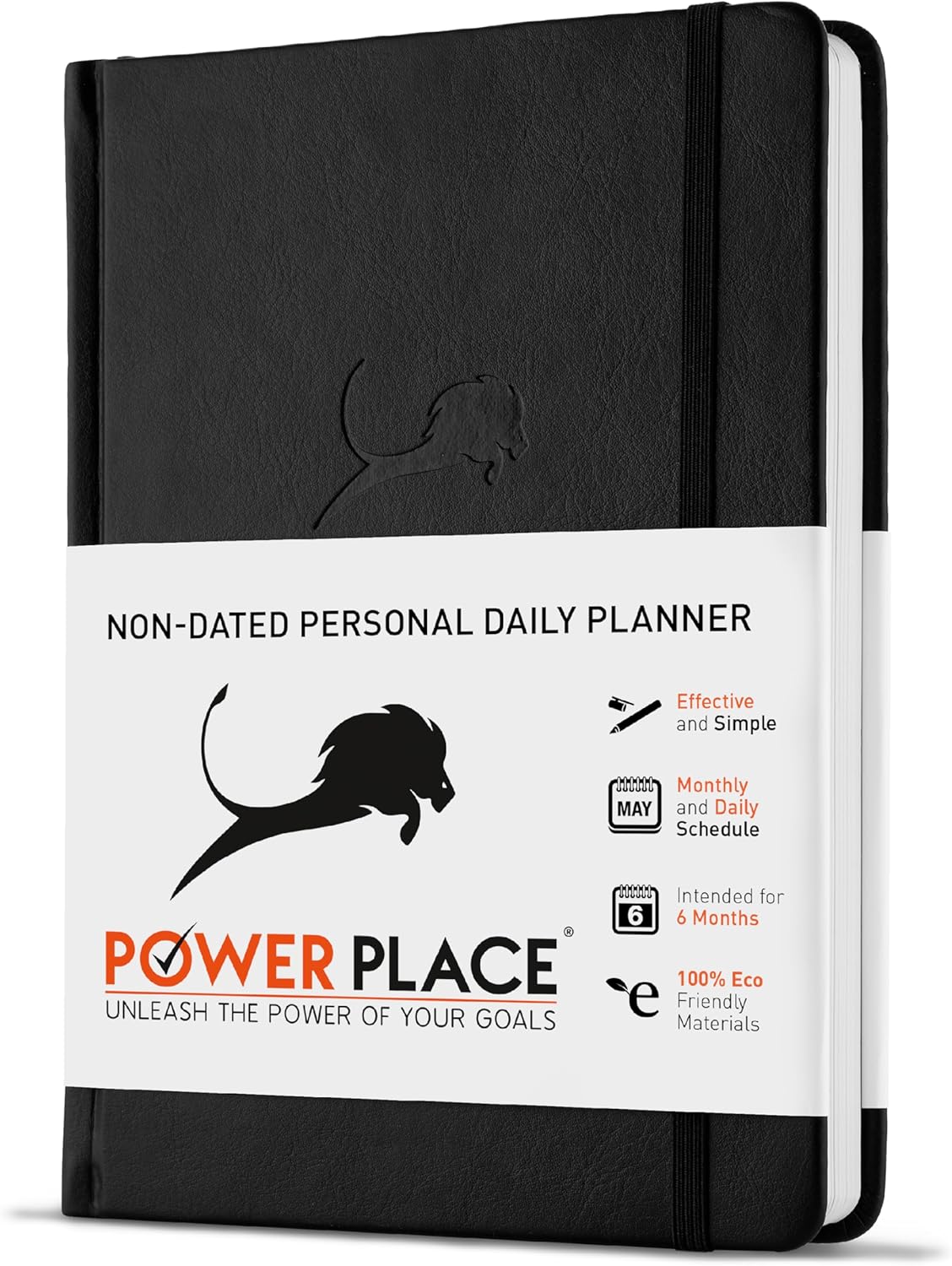 6-Month Undated ADHD Planner | Vegan Leather | Improve Time & Productivity