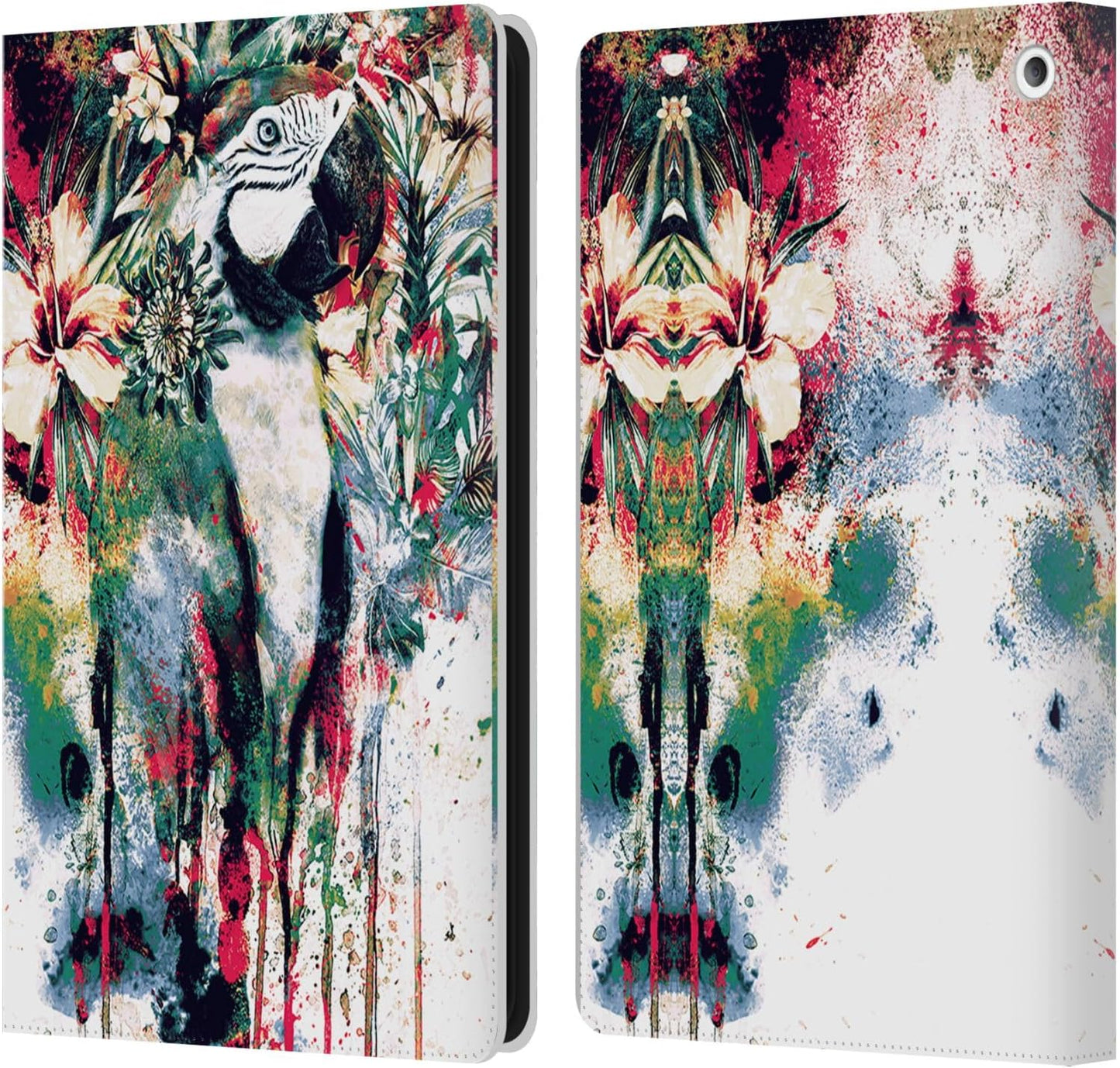 Riza Peker Parrot Leather Wallet Case for Fire HD 8/8 Plus 2020