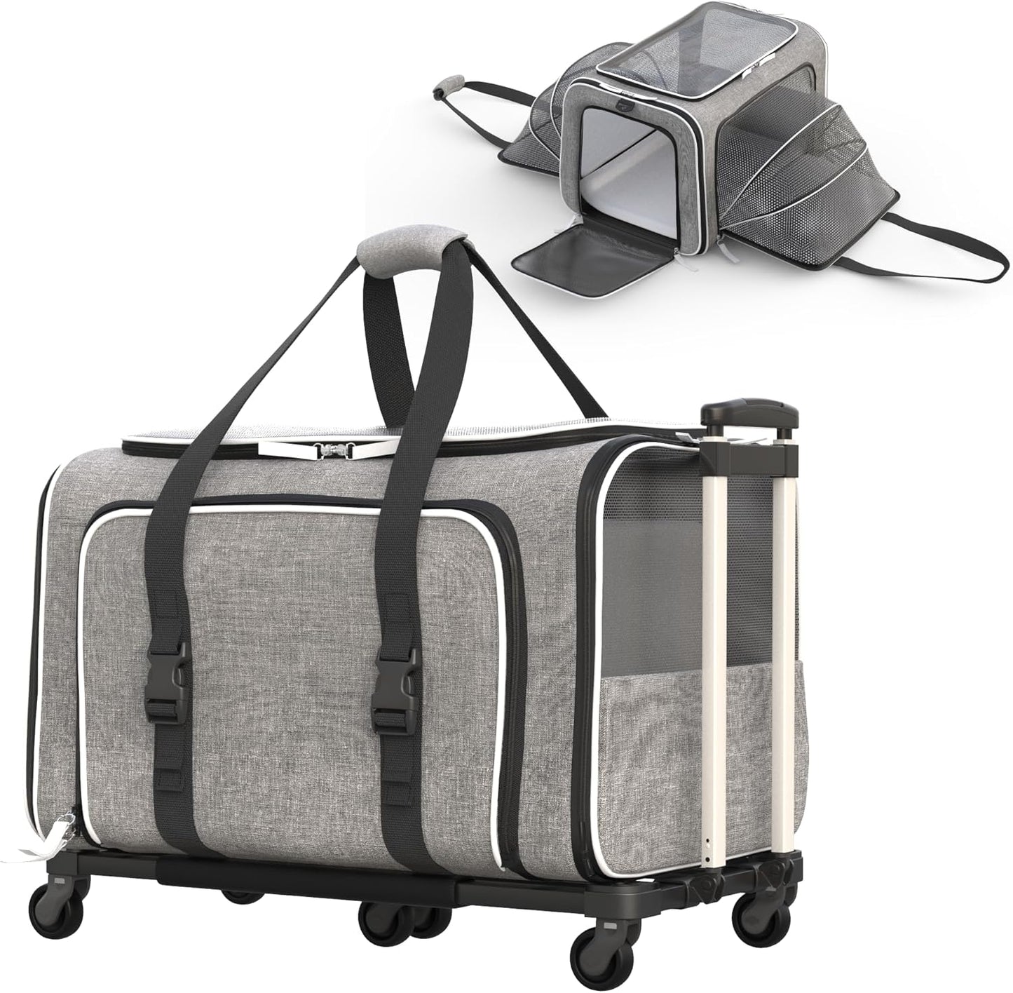 Katziela Rolling Rover Premium Pet Carrier for Easy Travel