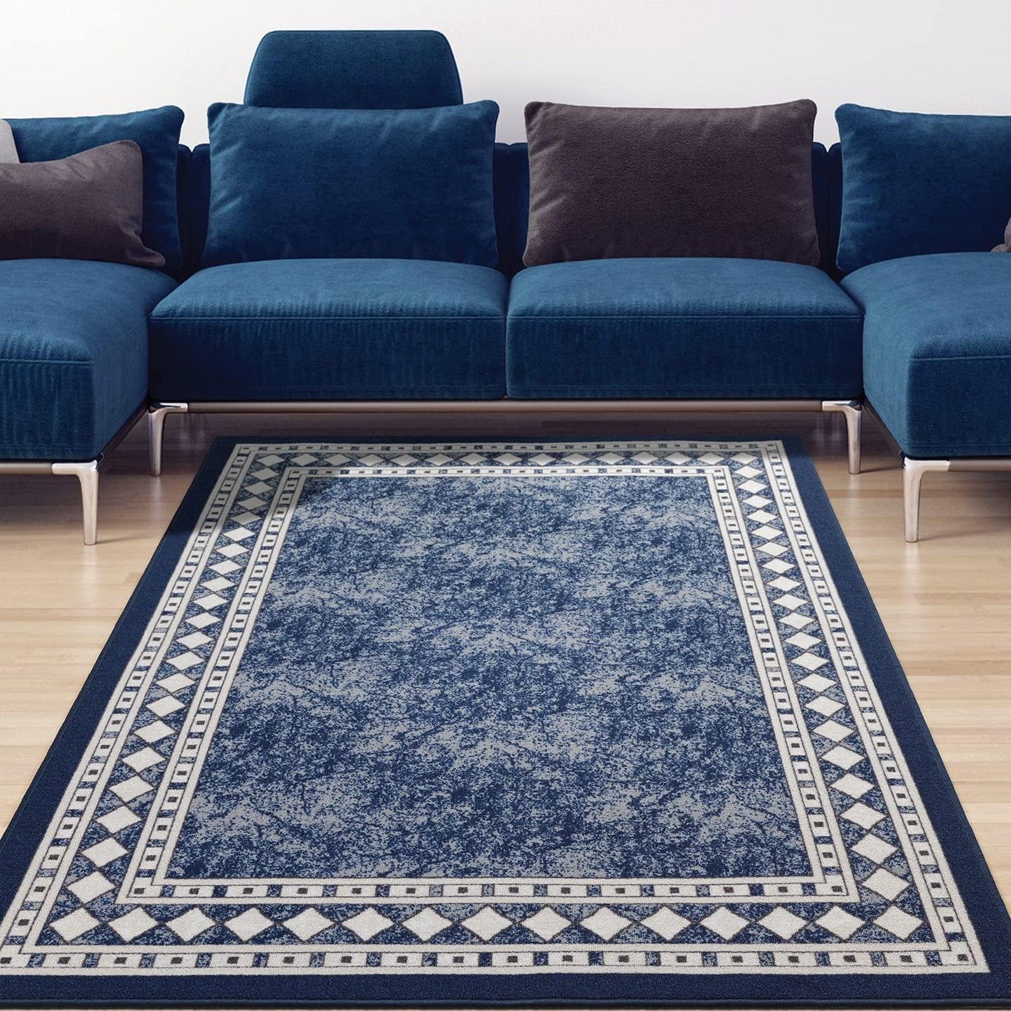 Antep Rugs Modern Bordered Indoor Area Rug 8x10 Non-Skid