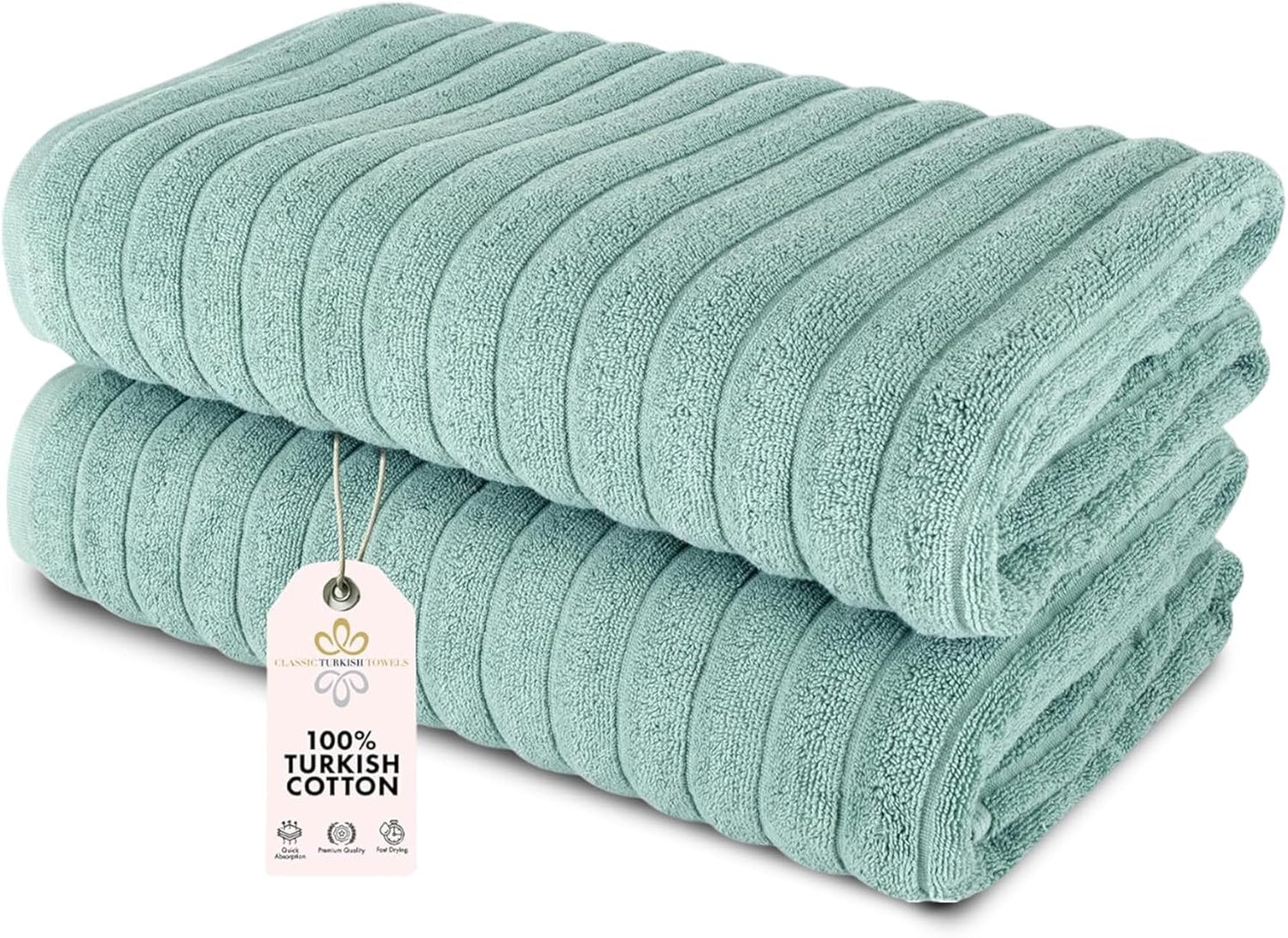 Classic Turkish Towels Premium Jumbo Bath Sheets for Comfort
