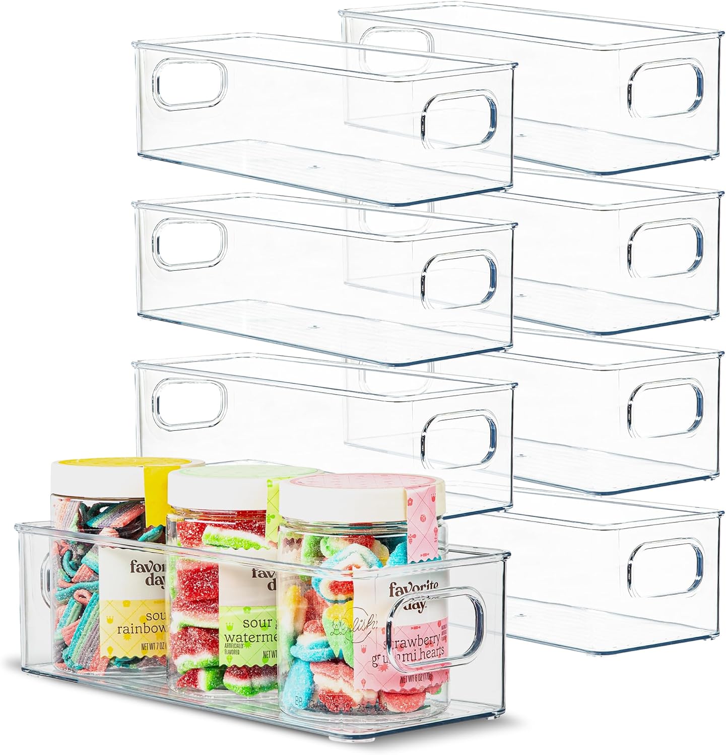 Primebox Plastic Food Storage Bins for Kitchen and Pantry Use