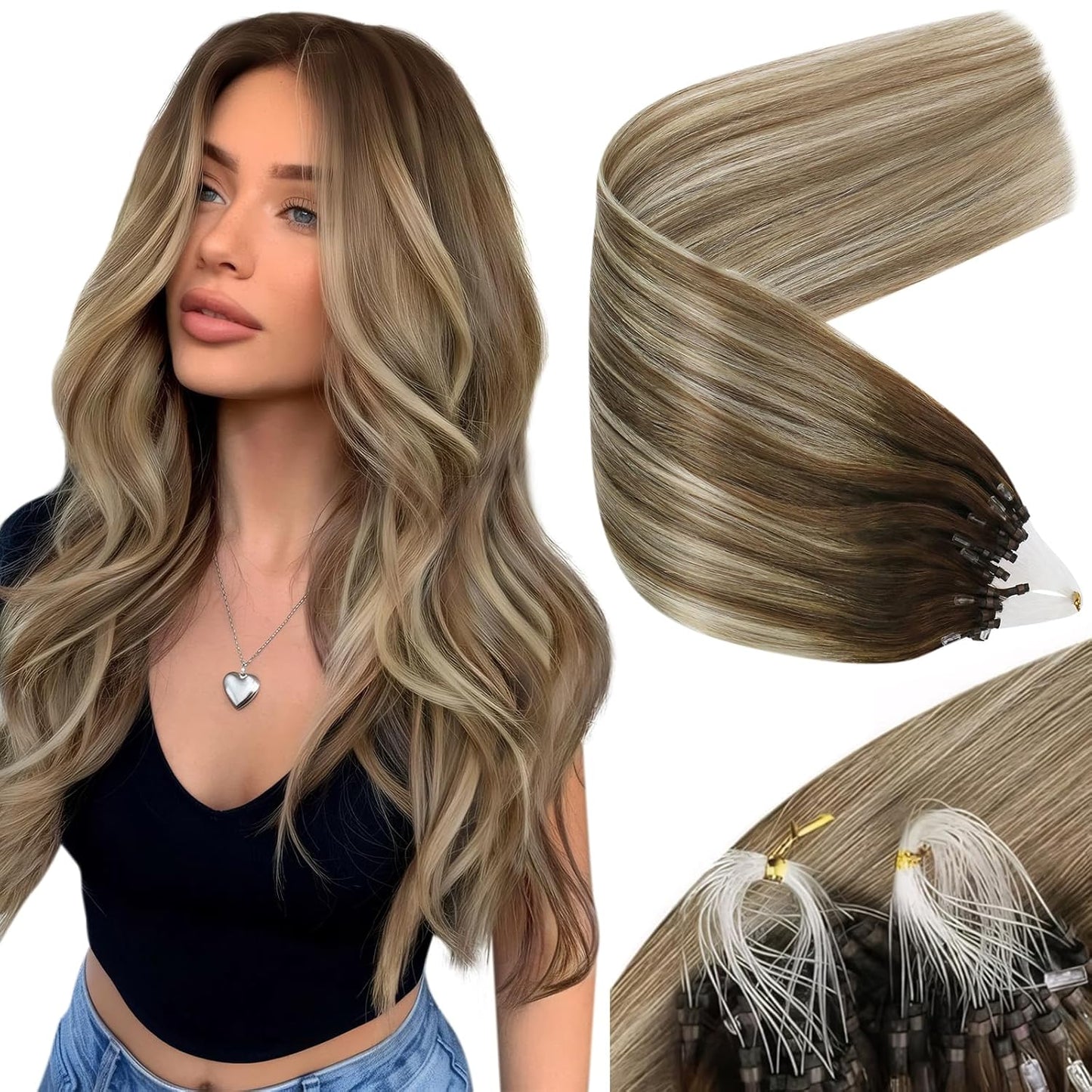 Micro Link Hair Extensions for Natural Look and Volume