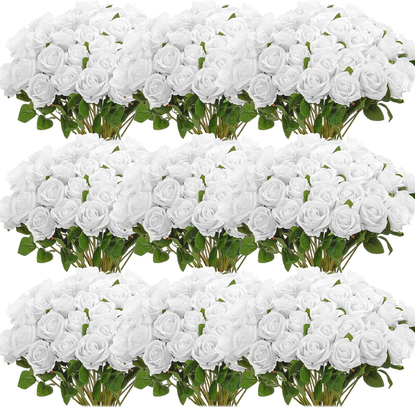 100 Pieces Artificial Roses Flowers Bulk for Wedding Decor
