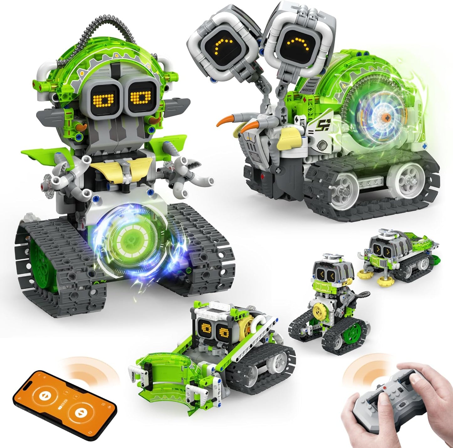 Interactive AI Robot Building Set - 478Pcs STEM Fun!