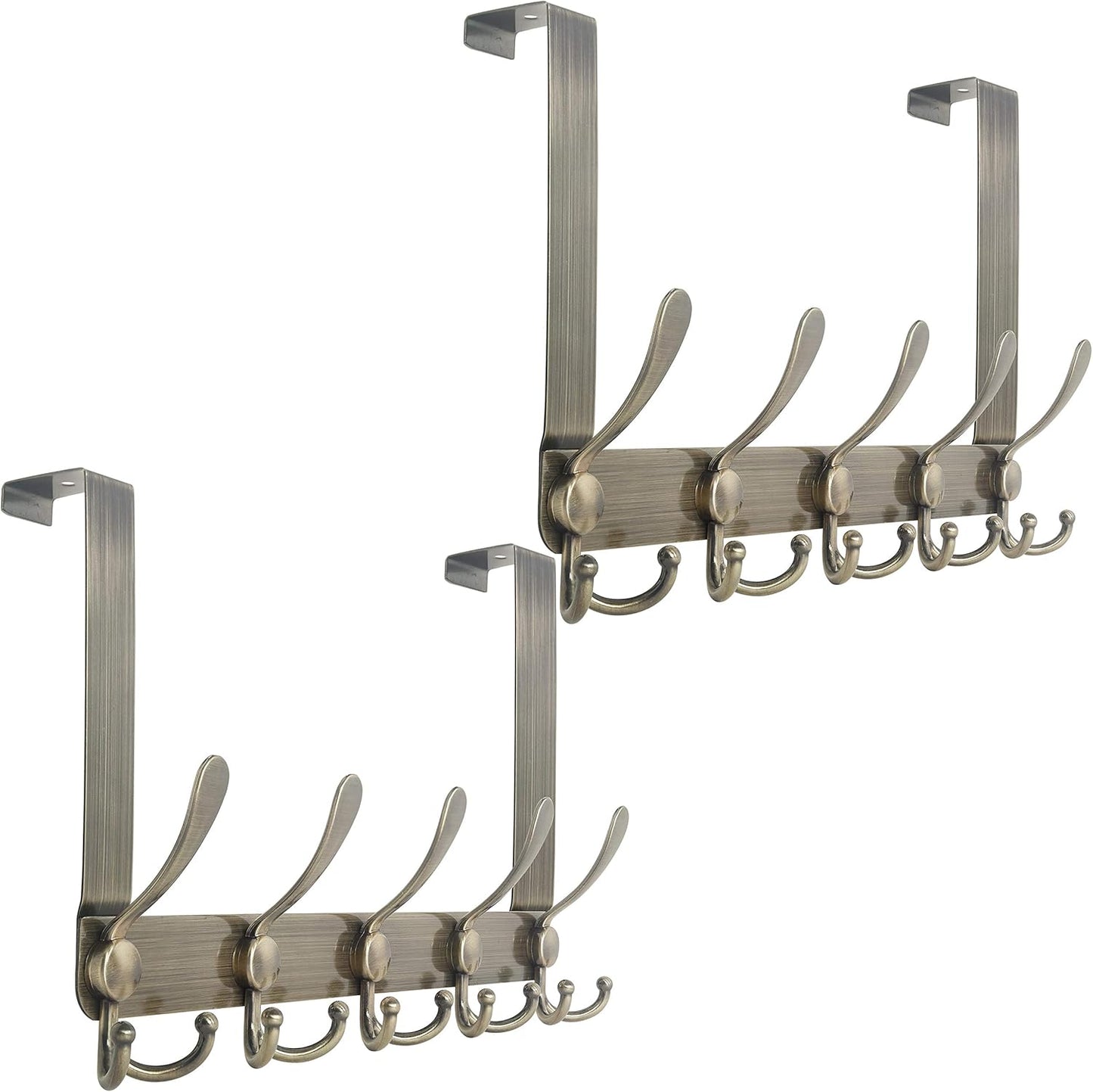 WEBI Over The Door Hook Rack with 5 Tri Hooks for Coats