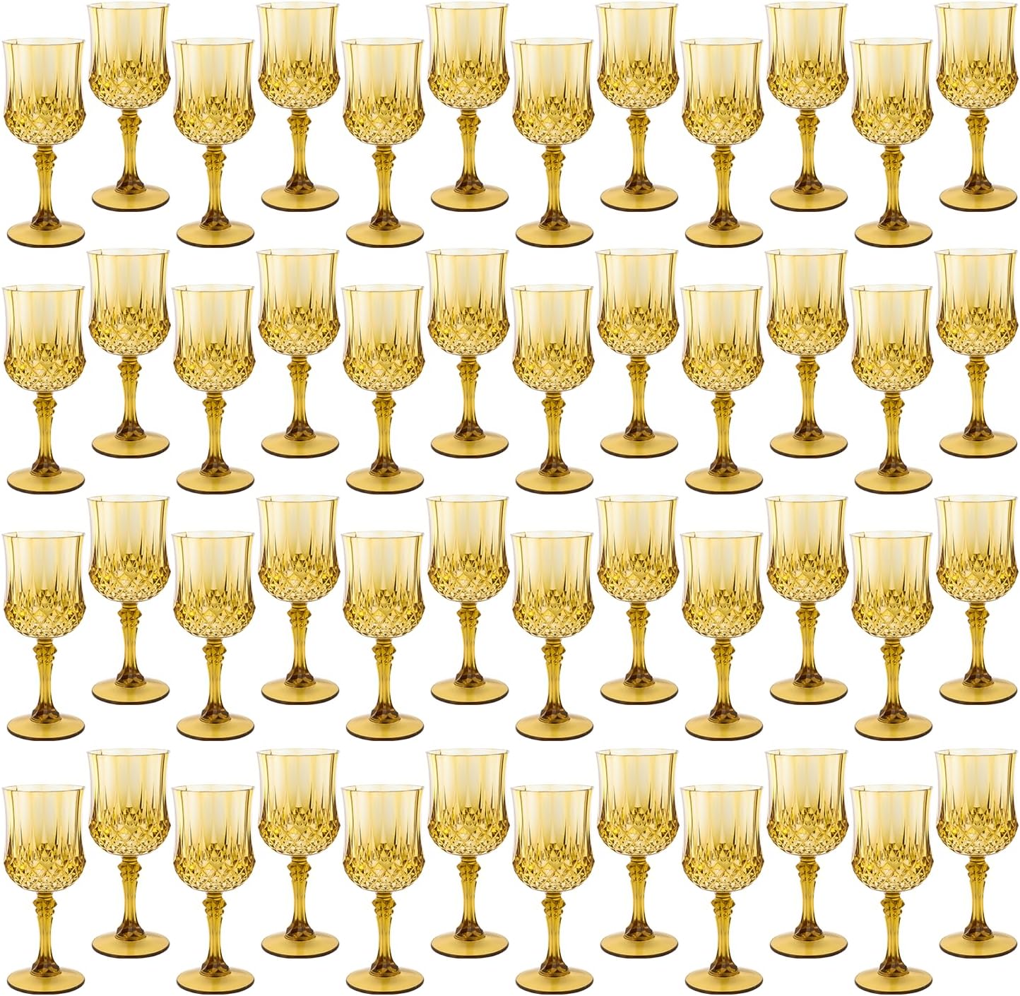 Plastic Wine Glasses for Elegant Weddings and Parties - 48 Pack