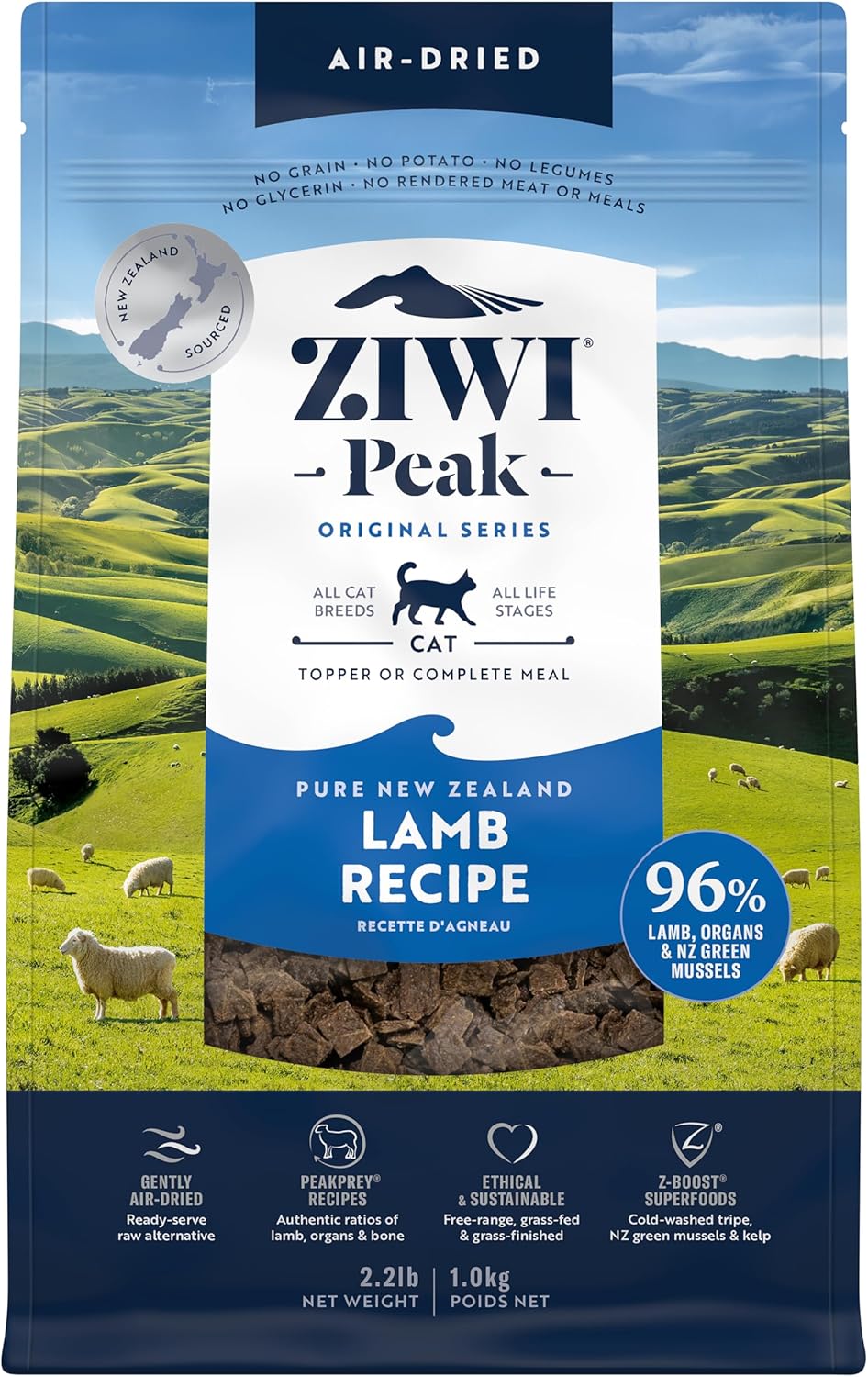 ZIWI Peak Air-Dried Cat Food Lamb - High Protein Grain Free