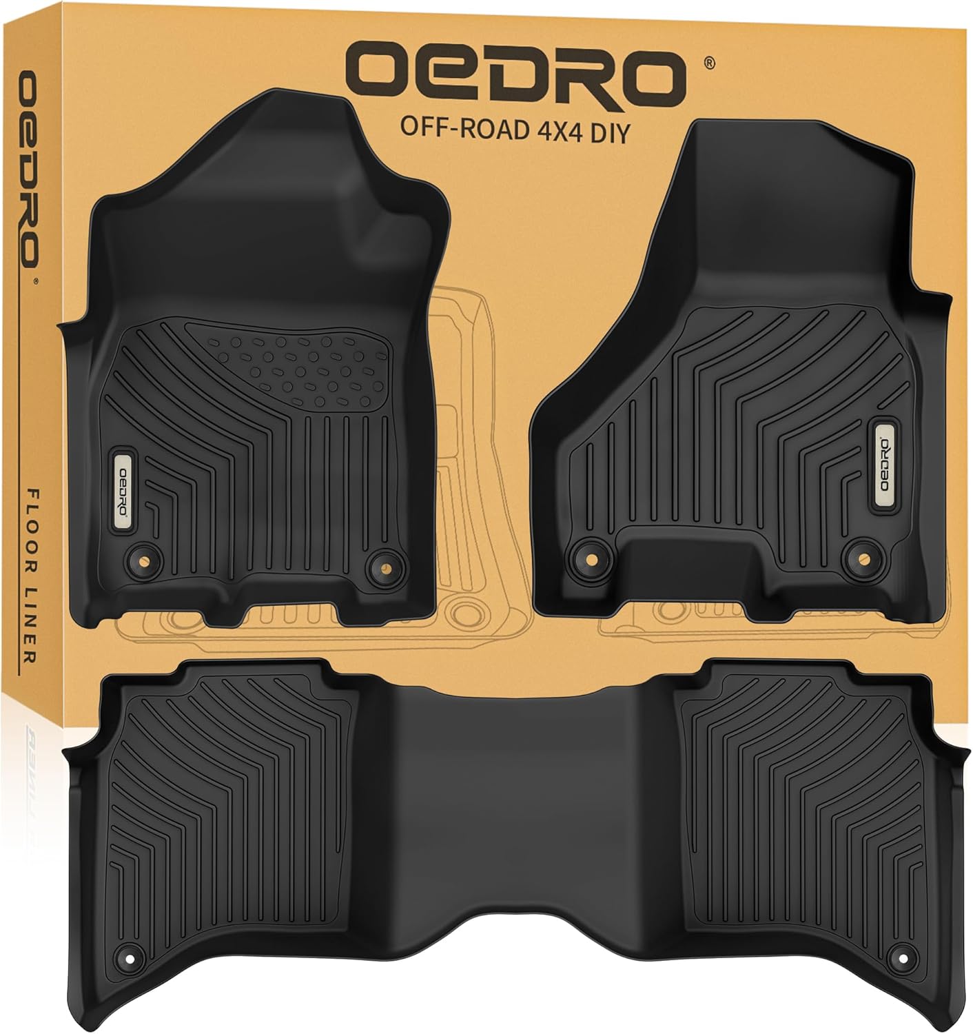 Custom Fit OEDRO Floor Mats for 2019-2025 Ram 2500/3500