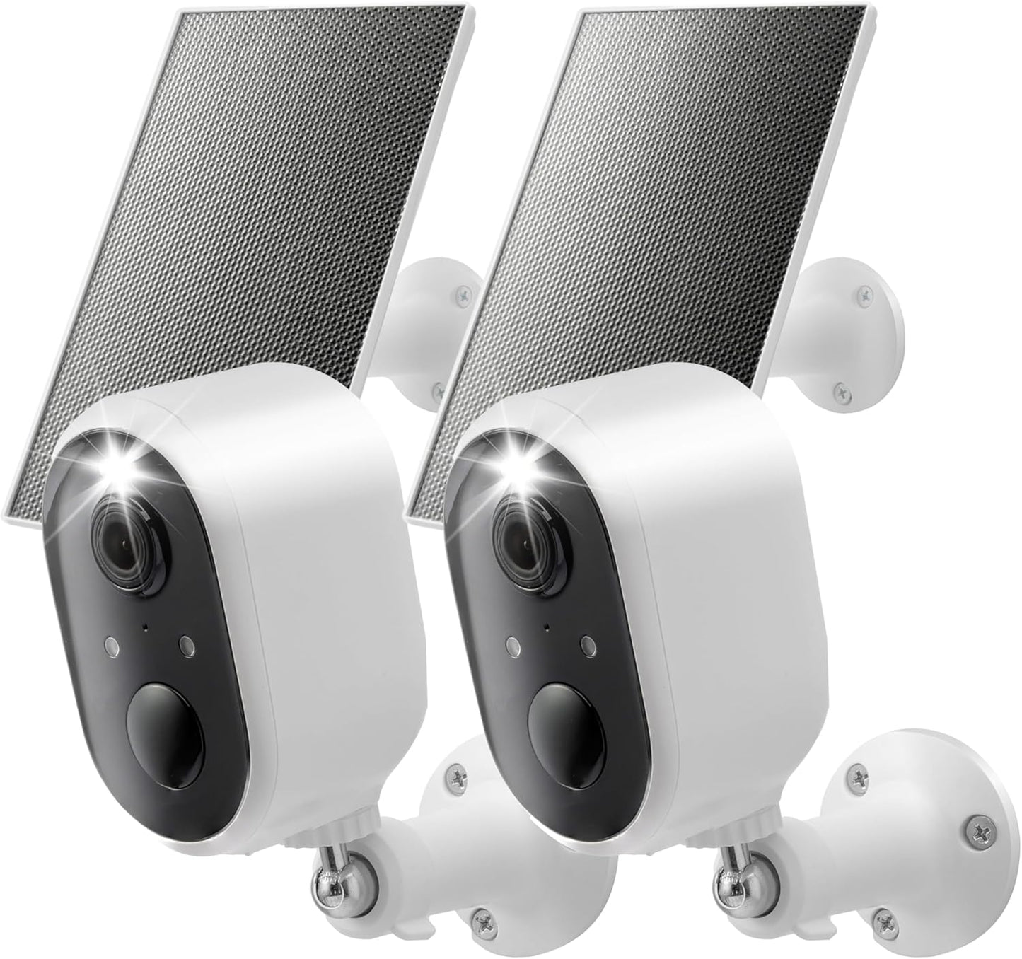 Solar Wireless Security Camera 2 Pack: 2K Night Vision