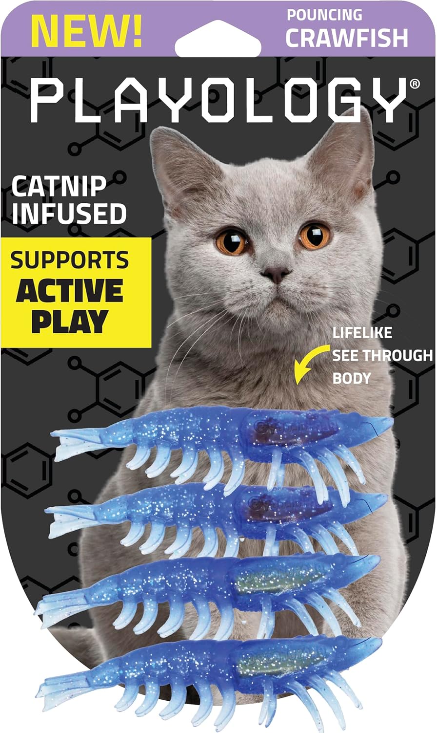 Catnip Infused Crawfish Toy Set | Lifelike Texture | Endless Fun