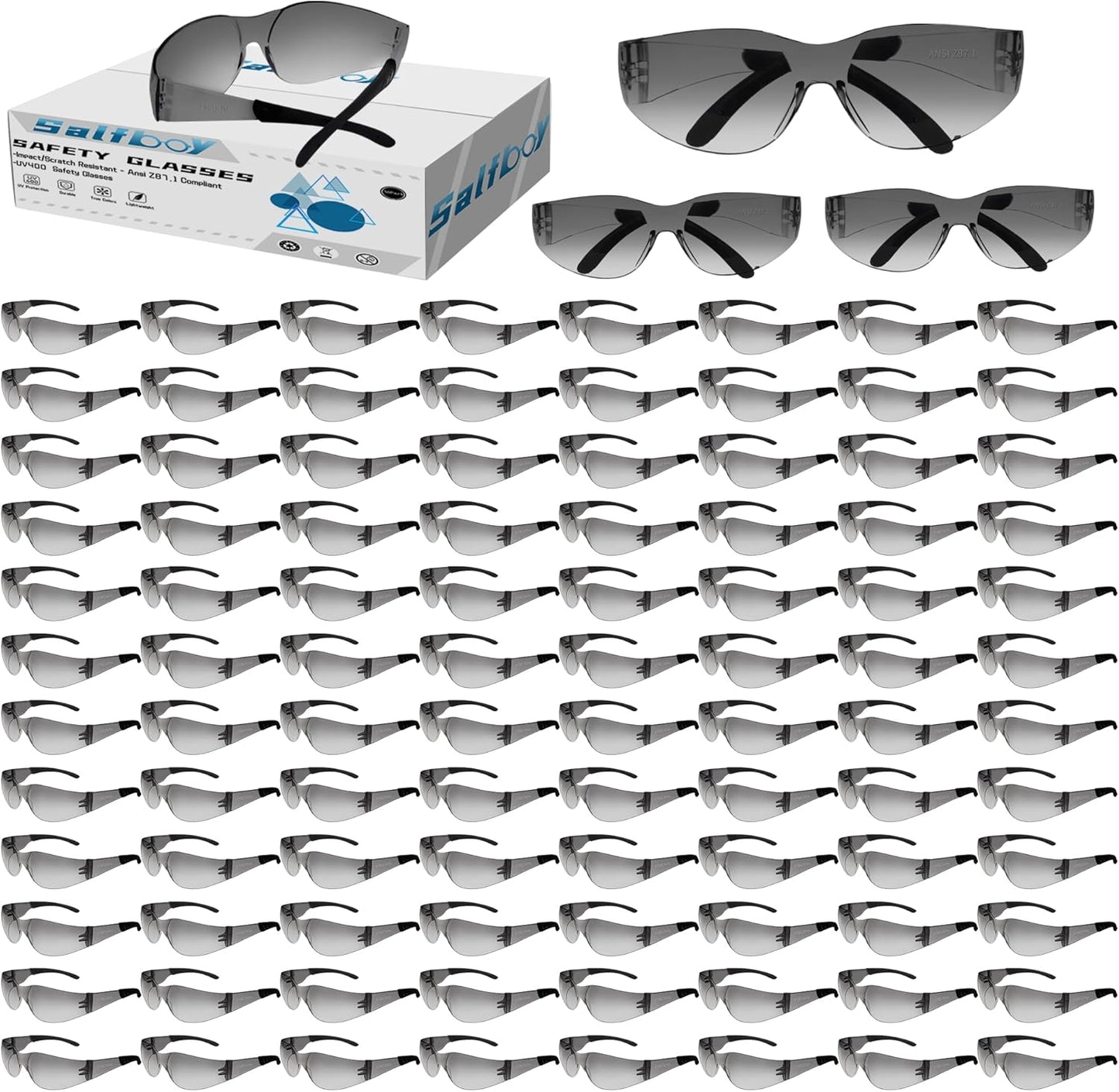 Safety Glasses ANSI Z87.1 Clear Impact Resistant Eyewear