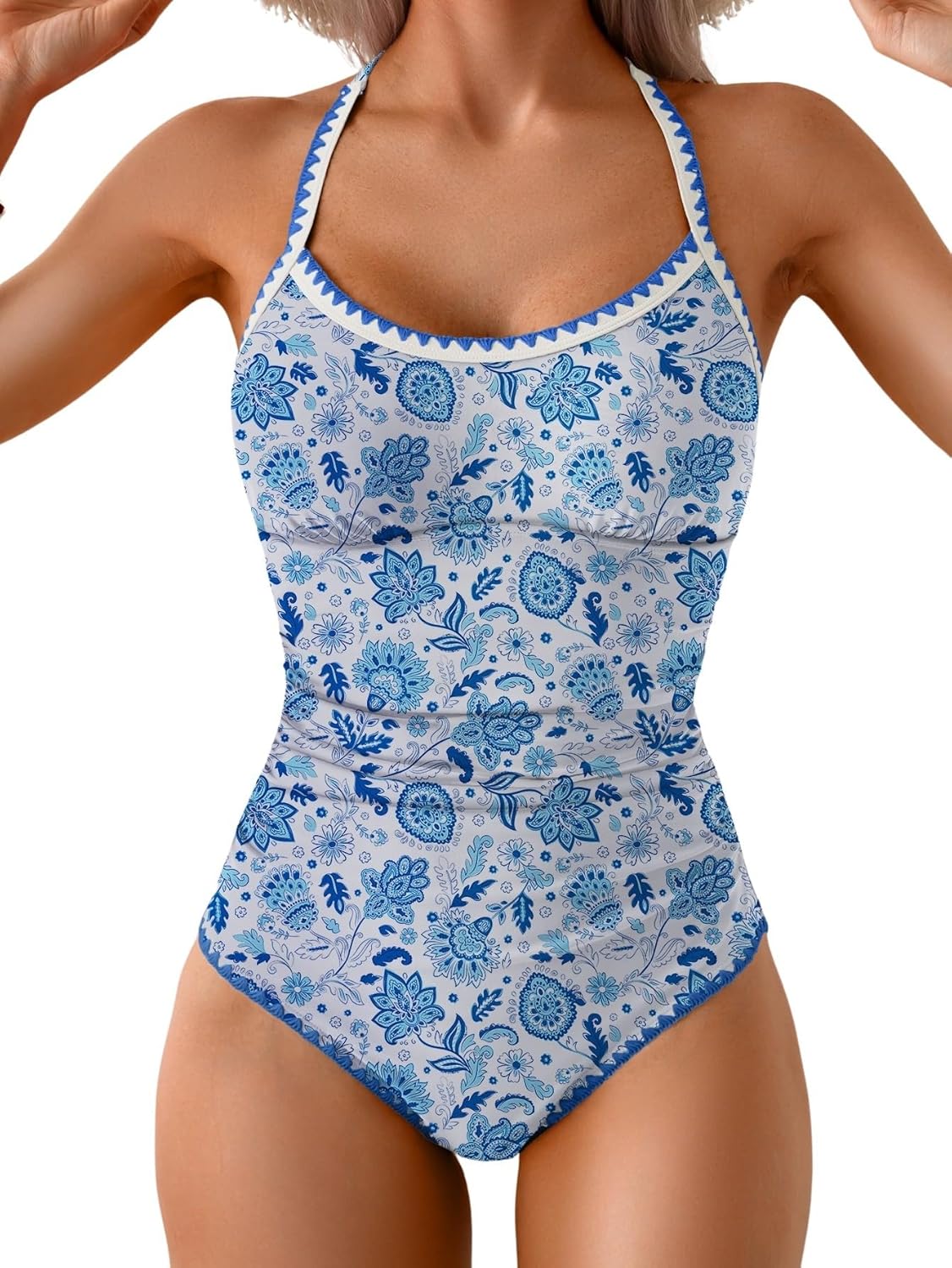 Eomenie Women's One Piece Swimsuit with Tummy Control Feature