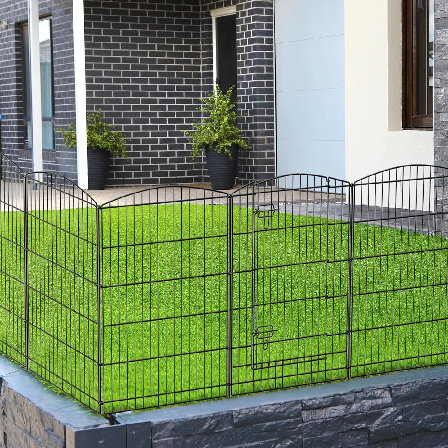 INJOPEXI Decorative Garden Fence Panels for Animal Barriers