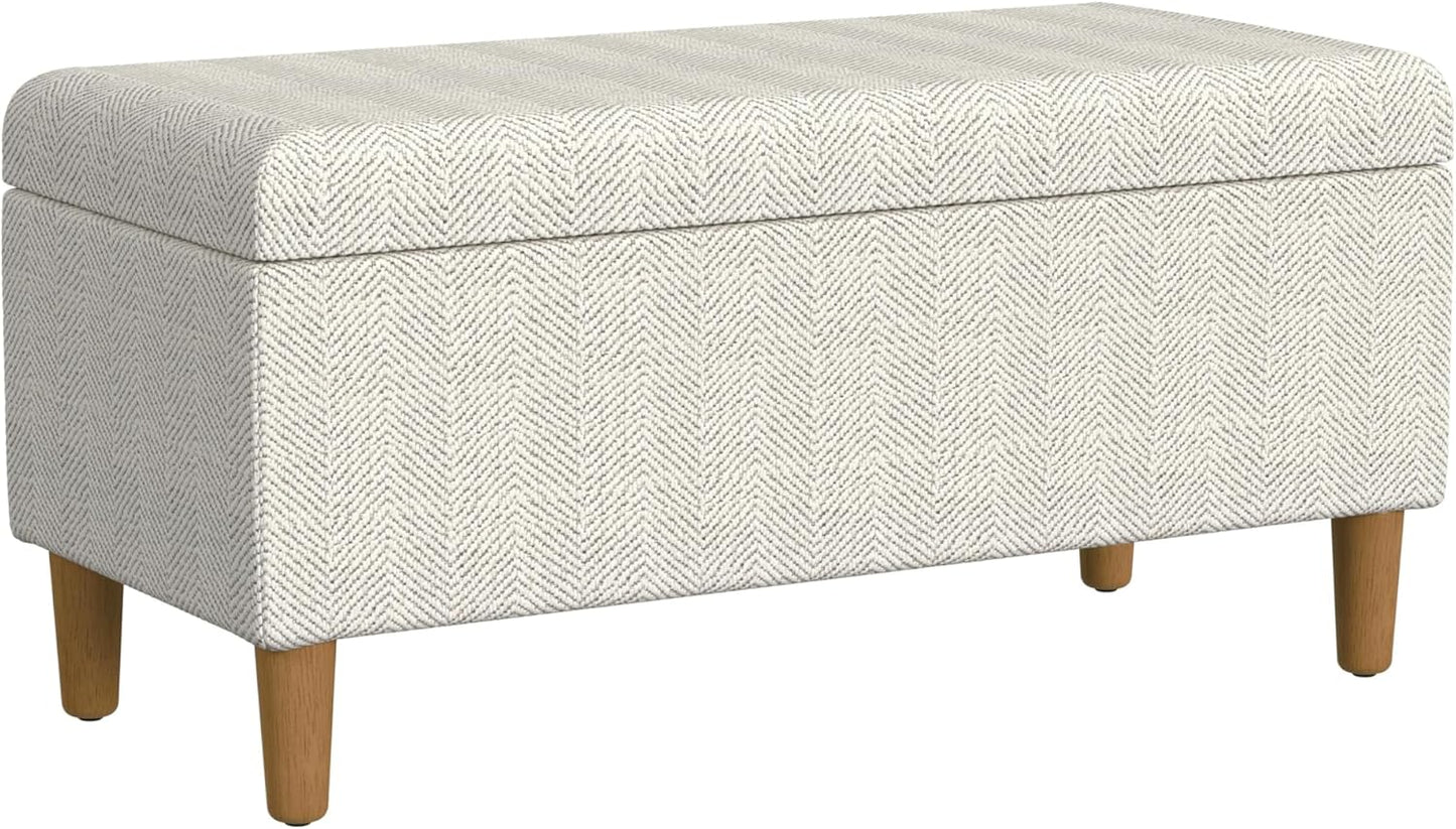 HomePop Malmo Decorative Storage Bench for Stylish Living Rooms