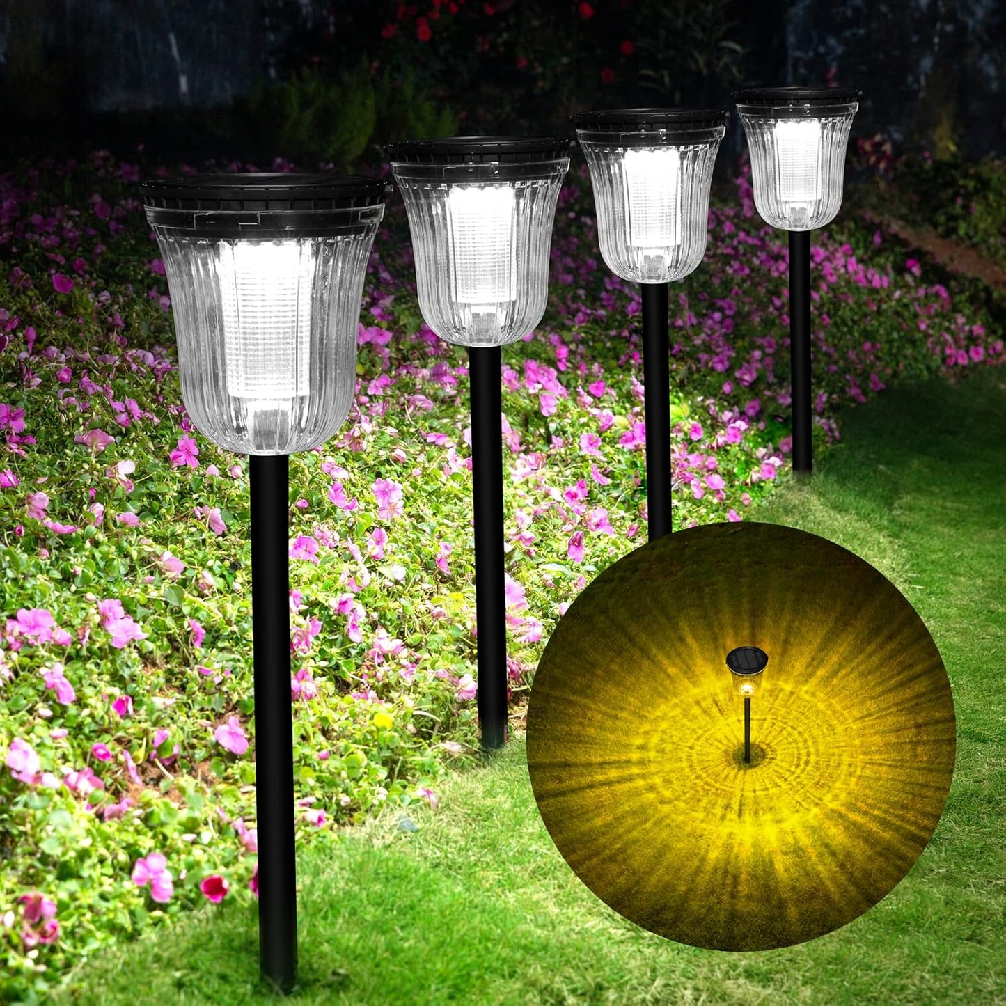 Solar Pathway Lights Outdoor Waterproof for Bright Garden Illumination
