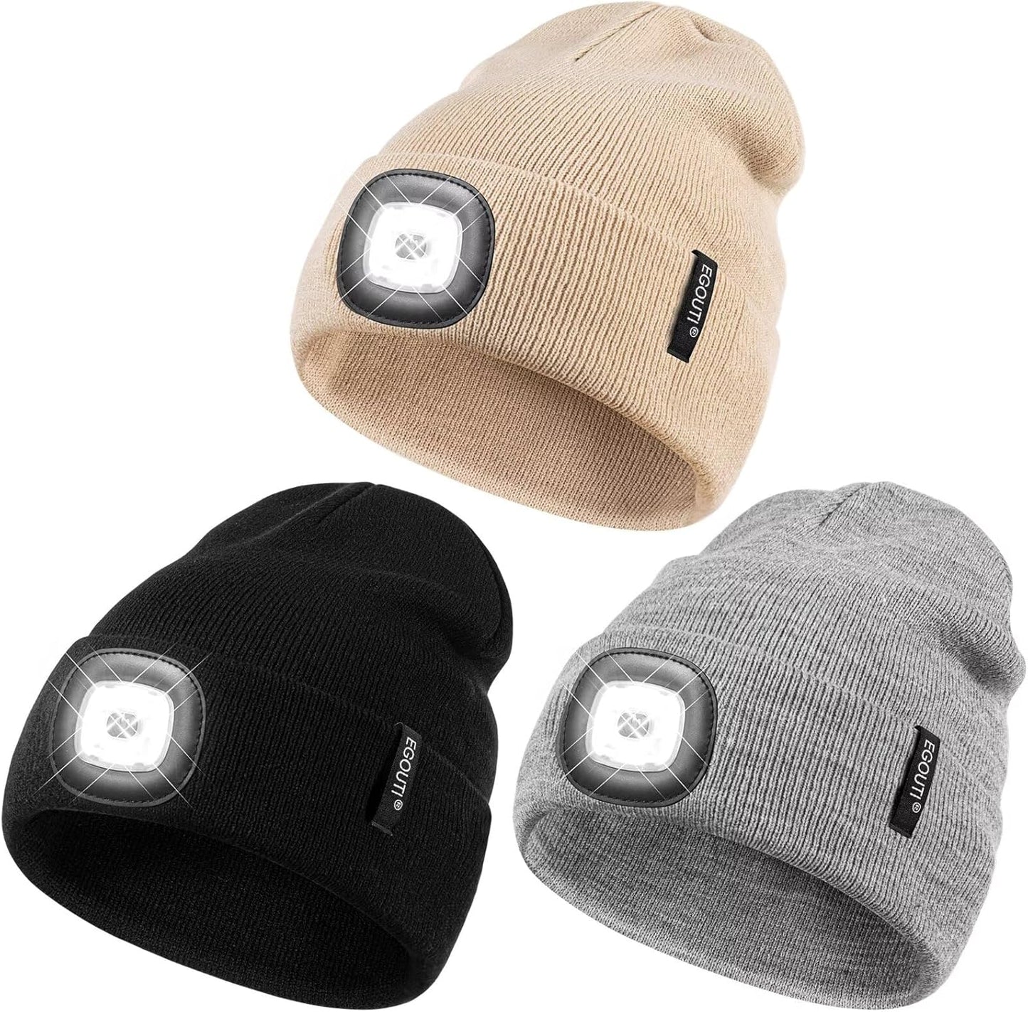 Beanie with Light for Men Women - Winter Hat with LED Headlamp