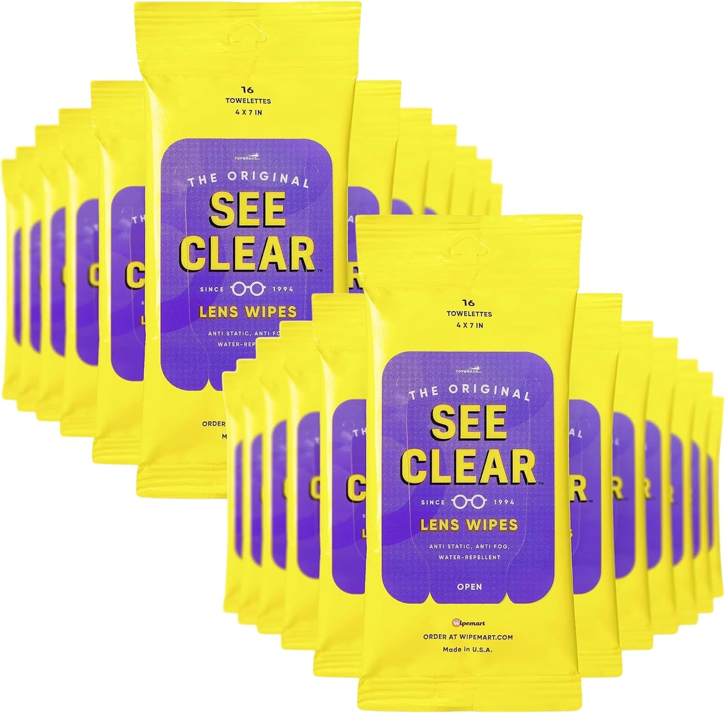 See Clear Original Lens Cleaning Wipes for Streak Free Shine