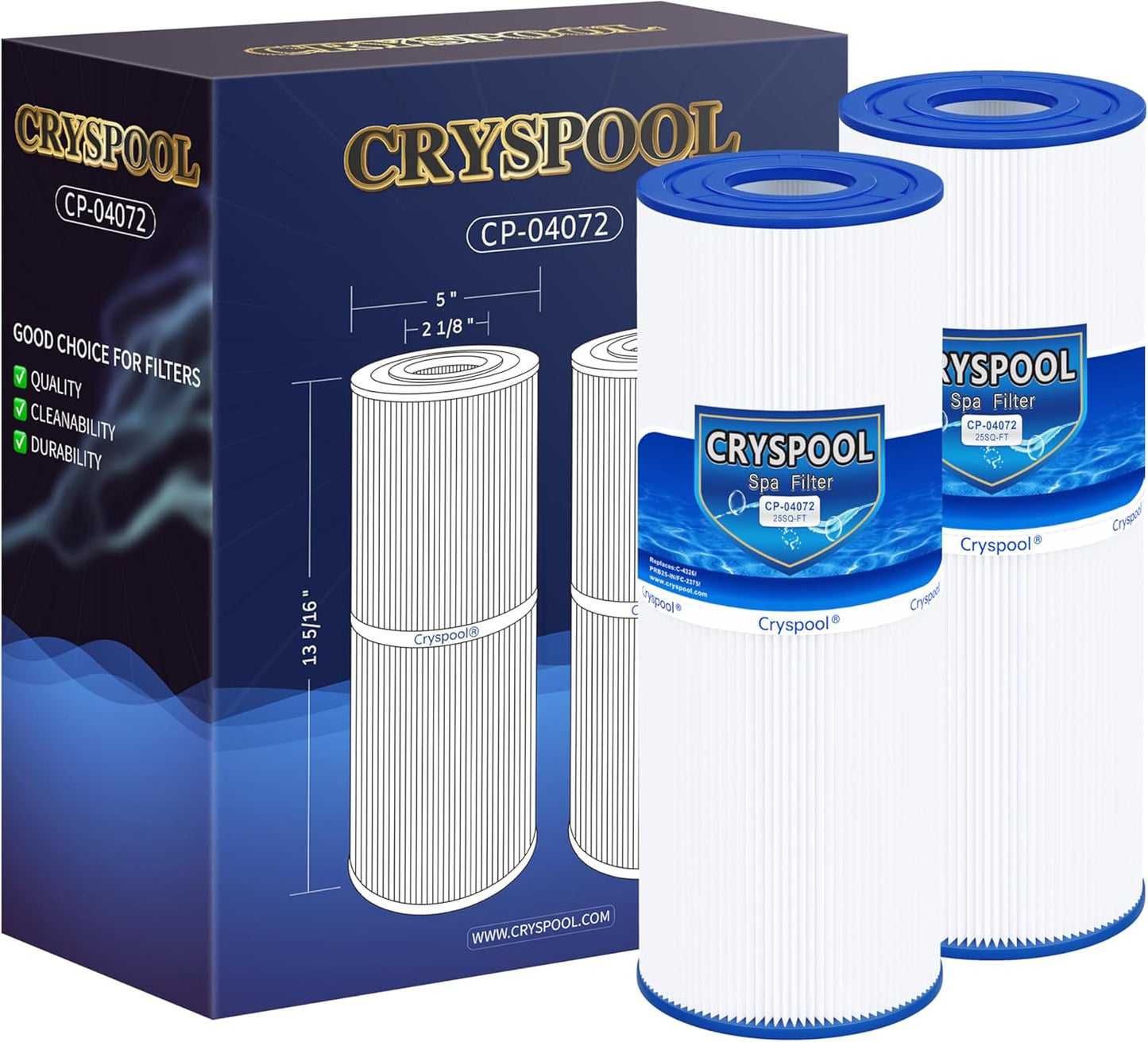 Cryspool 04072 Filter Compatible with PRB25-IN Hot Tub Filter