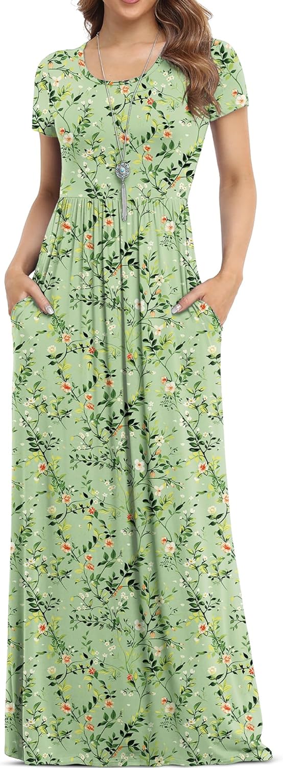 VIISHOW Women's Casual Maxi Dresses with Pockets for Comfort