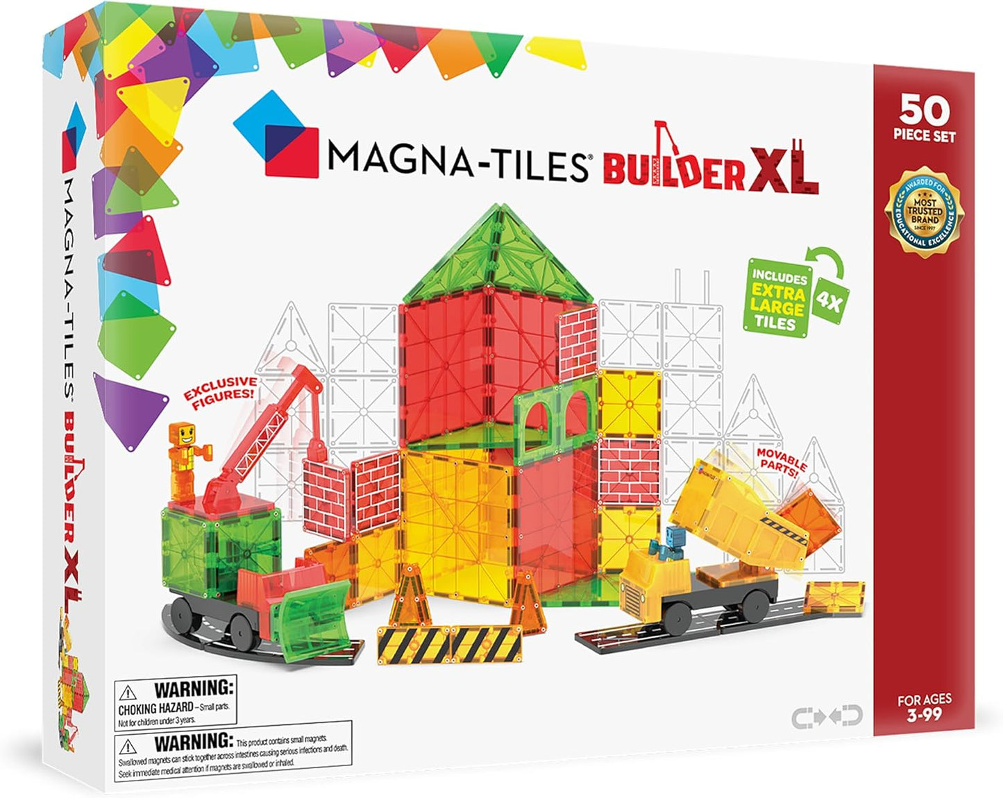 MAGNA-TILES Builder XL 50-Piece Magnetic Construction Set Review