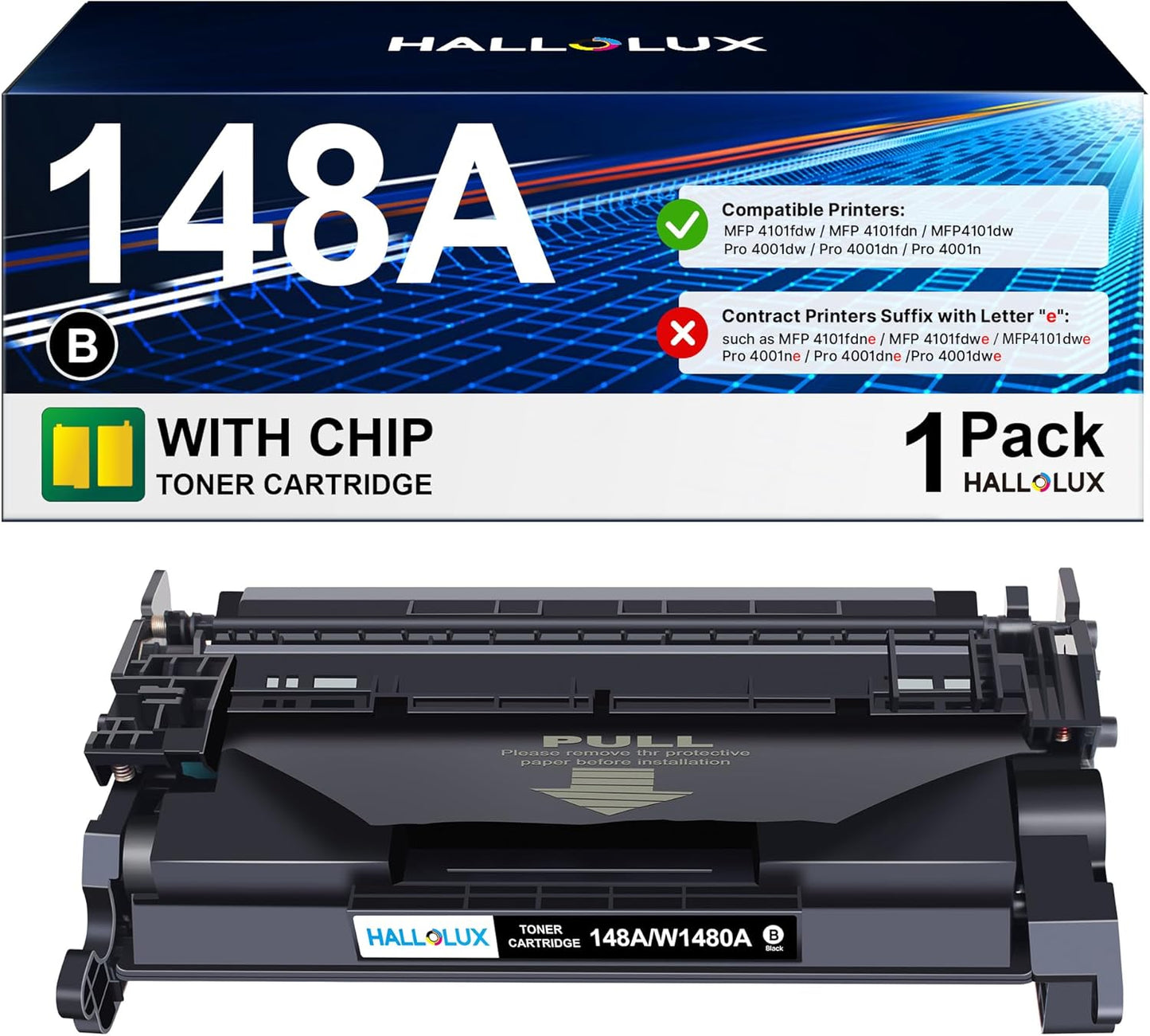 HALLOLUX 148A Toner Cartridge Replacement for HP Printers