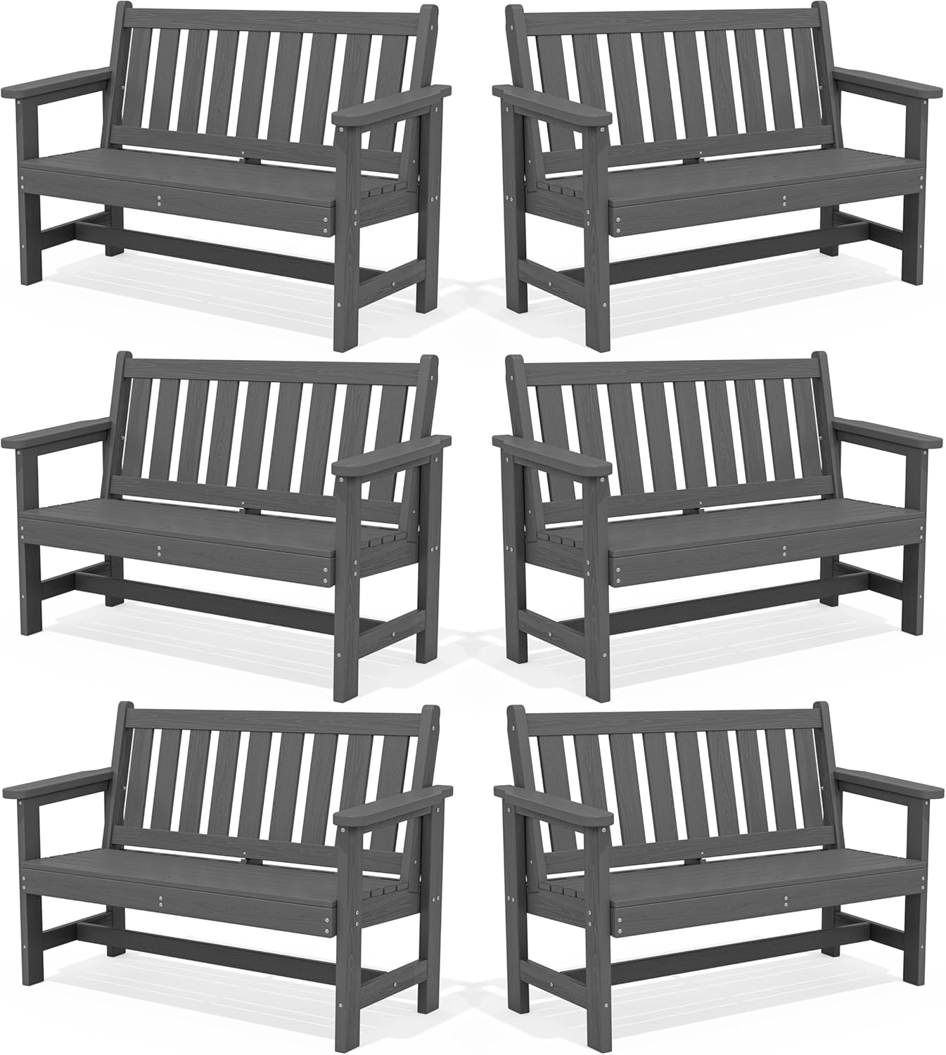 SERWALL Outdoor Bench for 2, Weatherproof and Durable Design