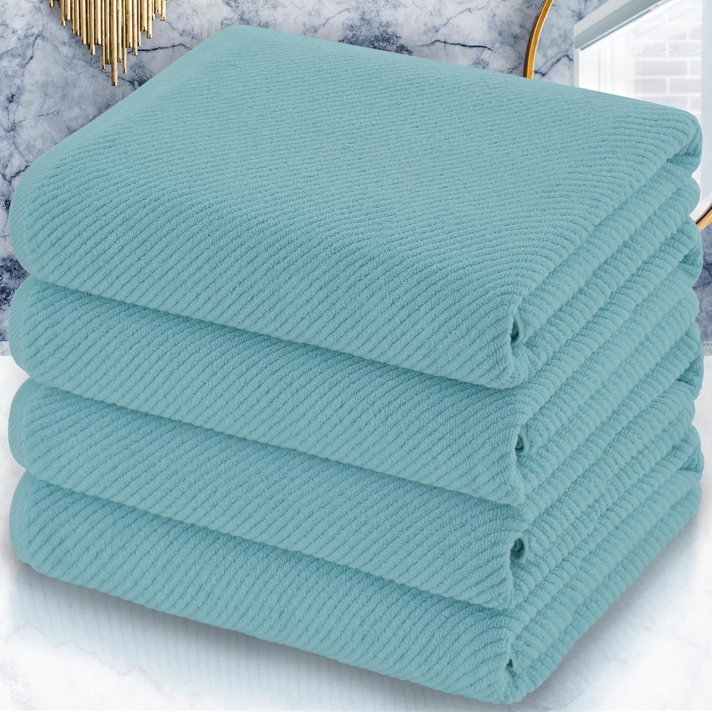 Luxury Bath Towels Set of 4 - Soft, Quick Dry, Hotel Quality
