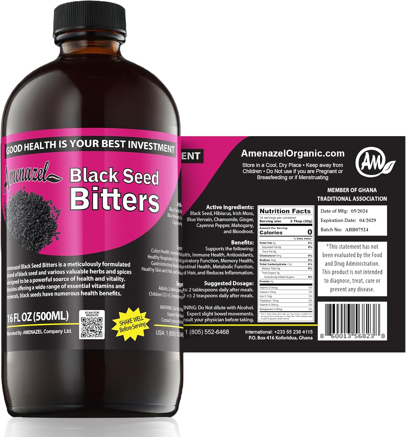 Organic Black Seed Bitters for Immune Support and Detox