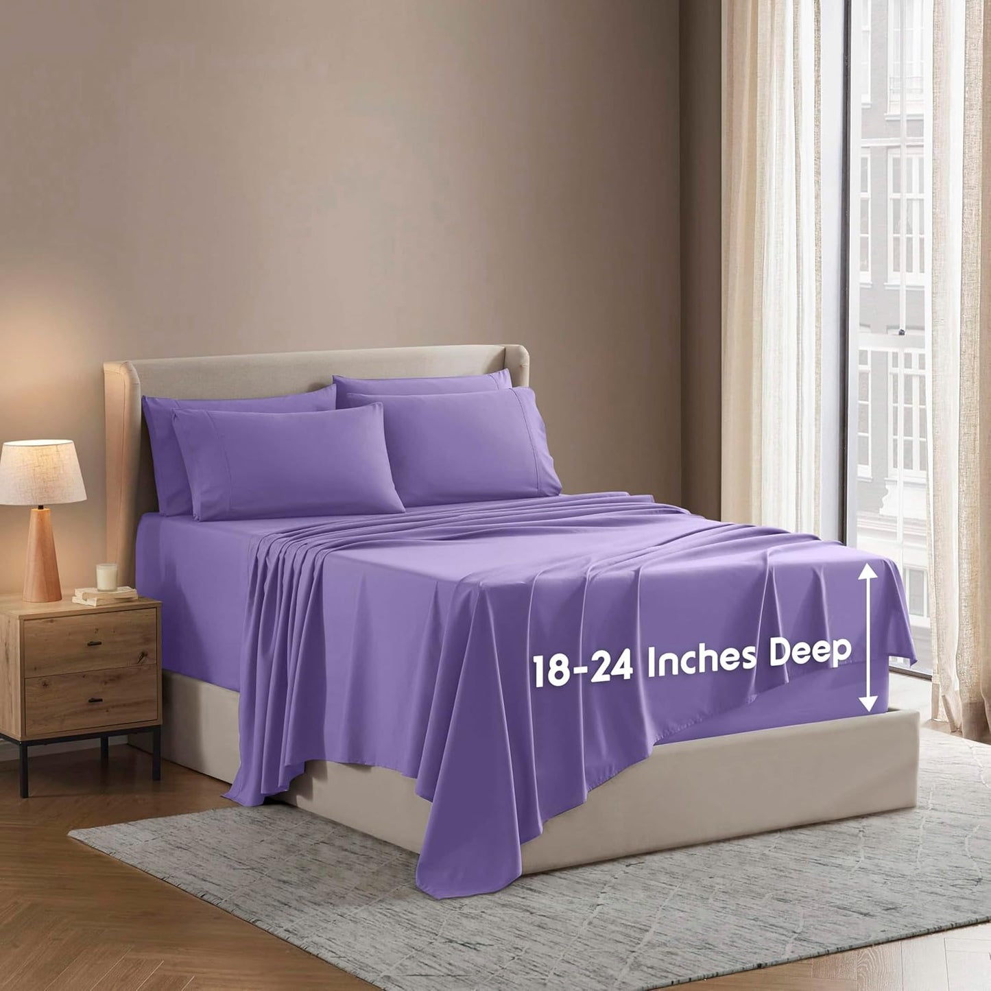 Nestl Extra Deep Queen Sheet Set - Luxury Bedding for Comfort
