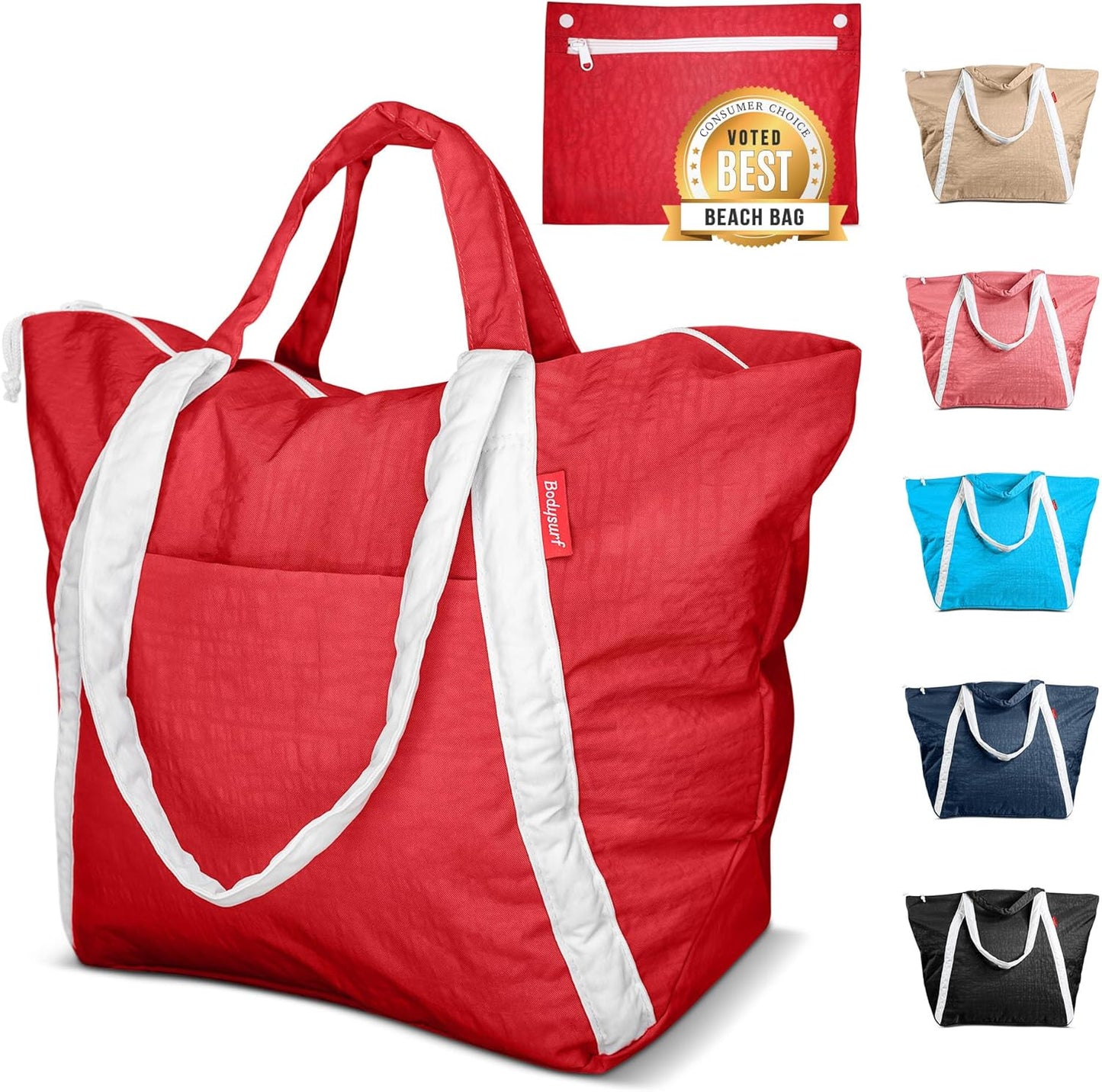 Bodysurf Beach Bags Waterproof Sandproof Lightweight Tote Bag
