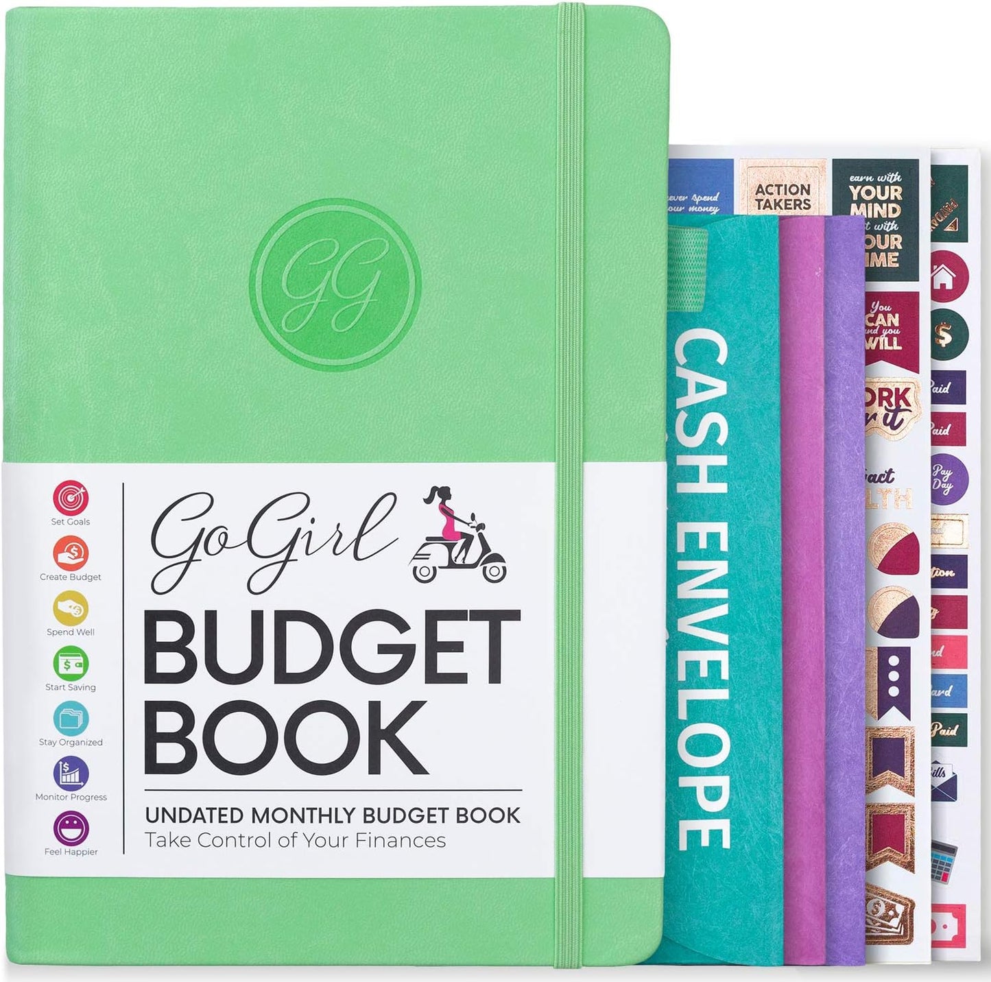 GoGirl Budget Book: Colorful Finance Planner +$Bonus