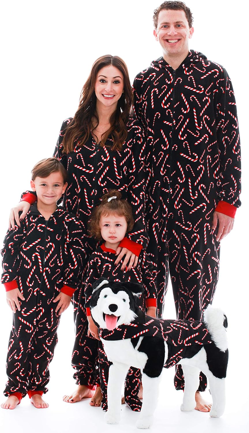 Matching Adult Onesie for Family and Couples - Candy Cane Style