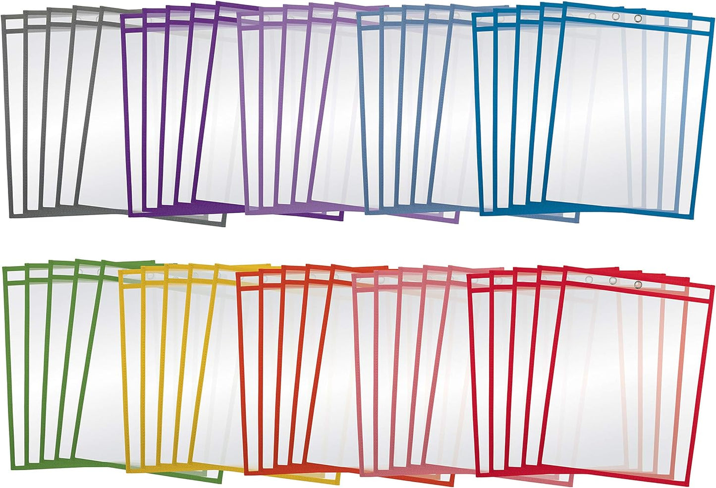 50 Oversized Crystal Clear Dry Erase Sleeves