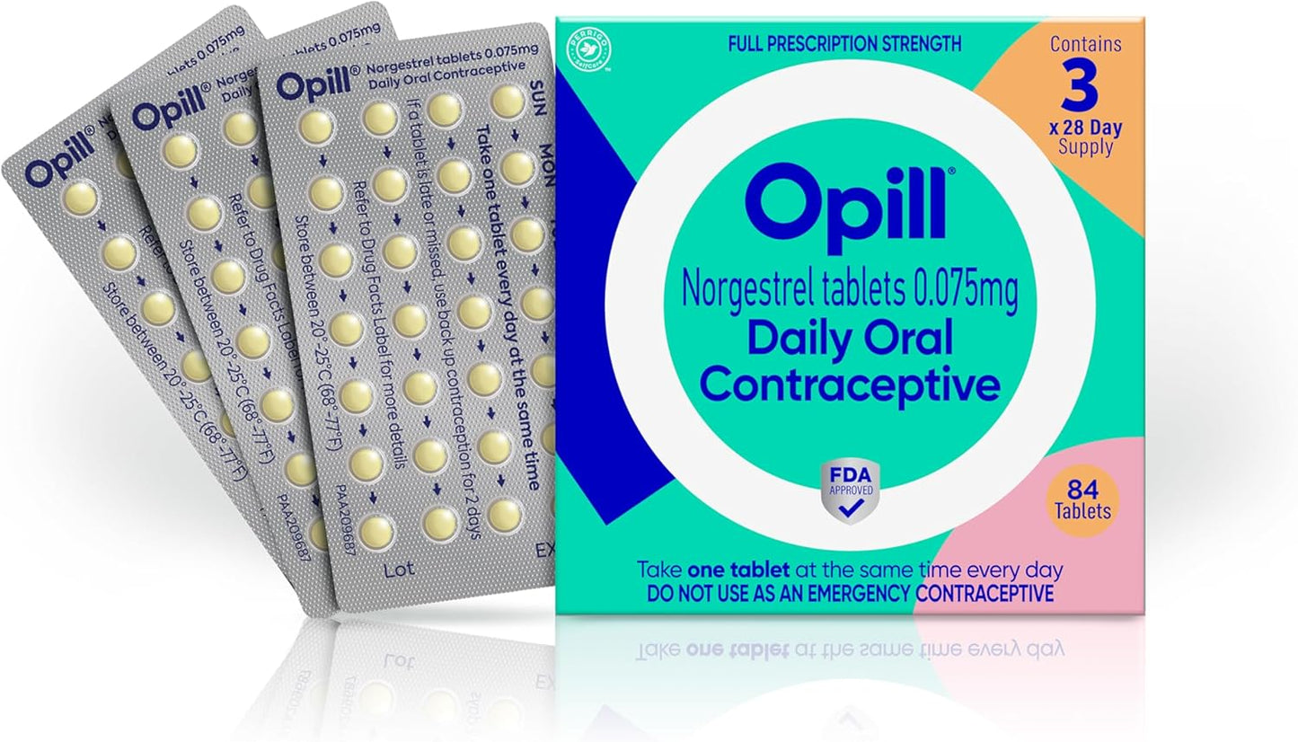 Opill Daily Oral Birth Control Pills - Progestin-Only Contraceptive