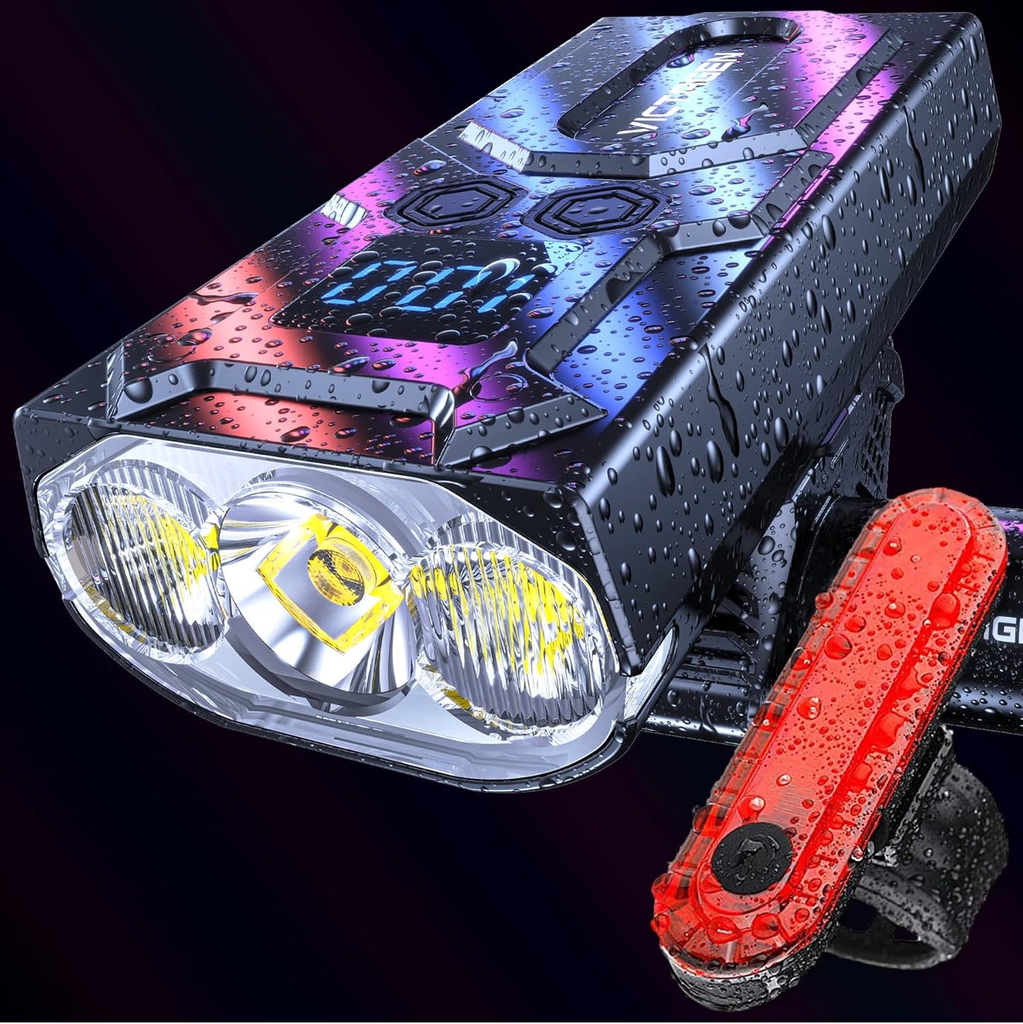 Victagen Super Bright Bike Lights 8000Lm for Night Riding