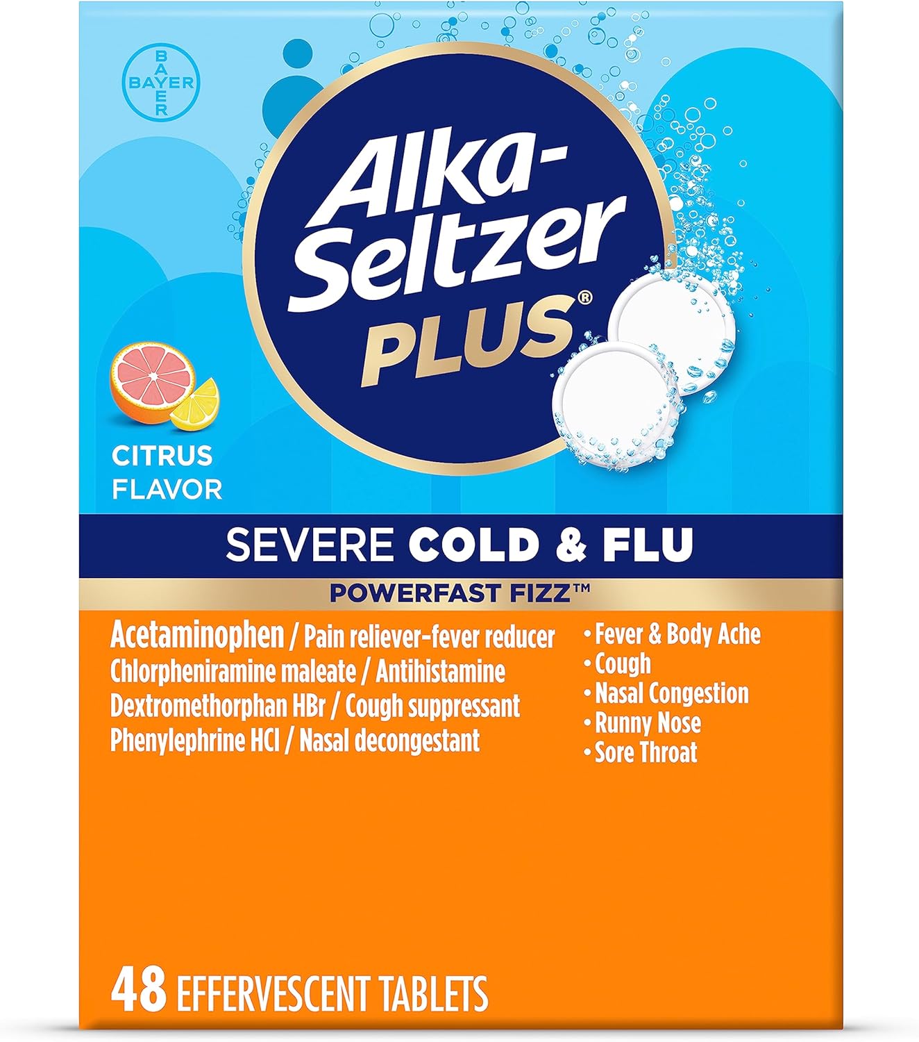 Fast Relief: ALKA-SELTZER PLUS Cold & Flu Citrus