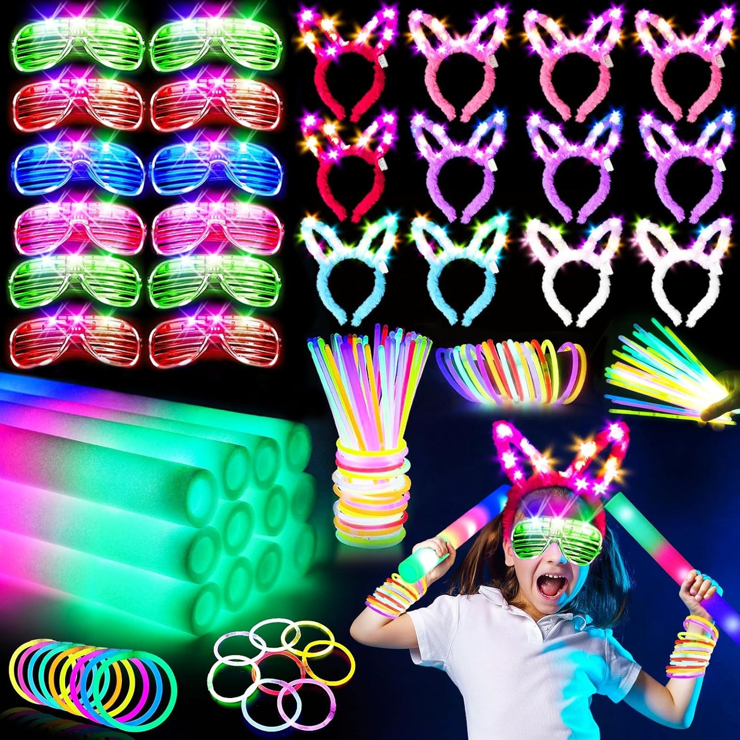 236 PCS Glow in the Dark Party Supplies for Unforgettable Fun