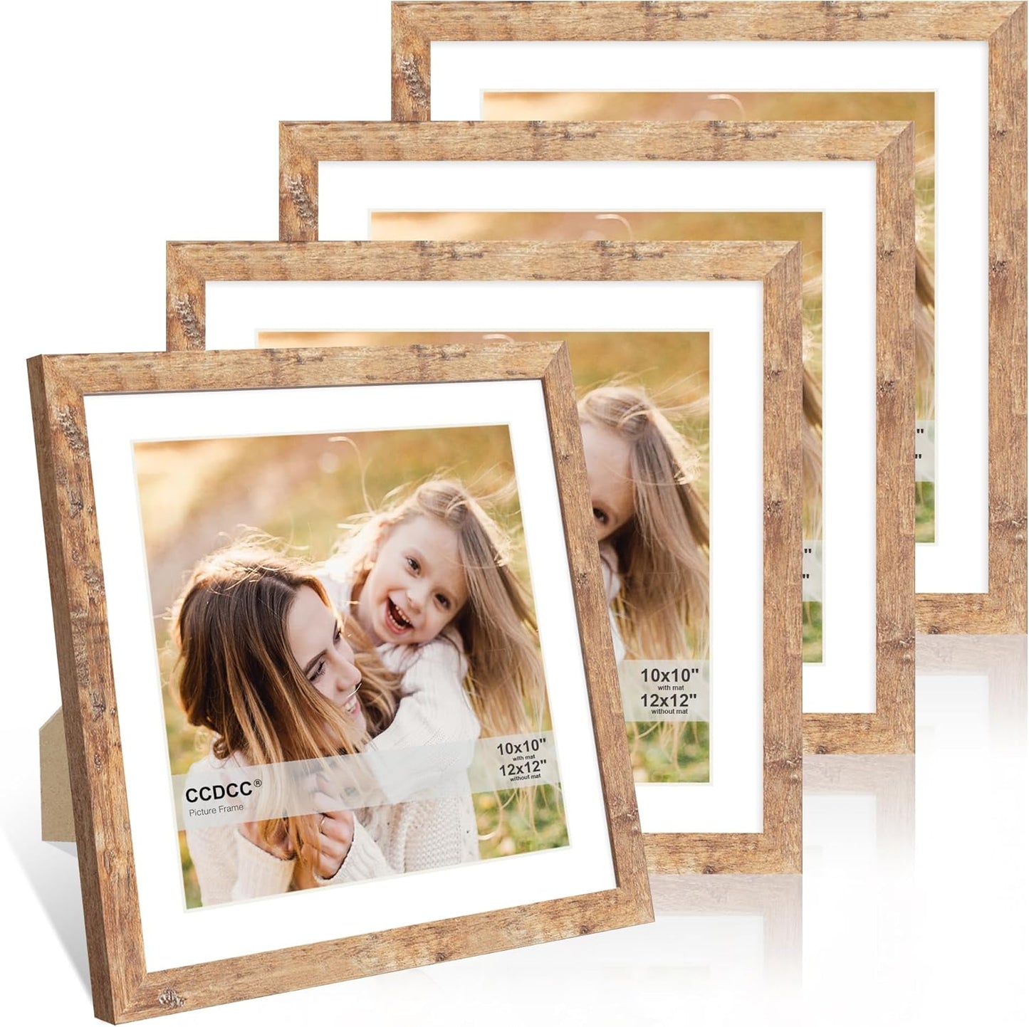 12x12 Picture Frame Set of 4 for Art and Photos Display