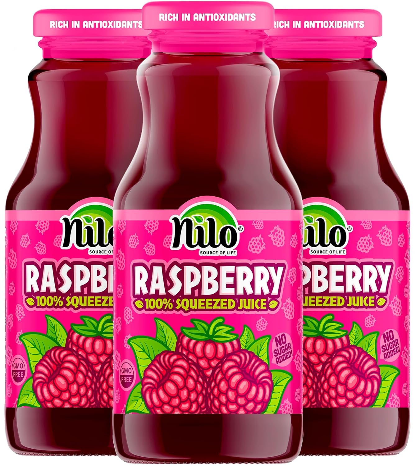 NILO Raspberry Juice - 100% Pure Wild Raspberry Juice Pack