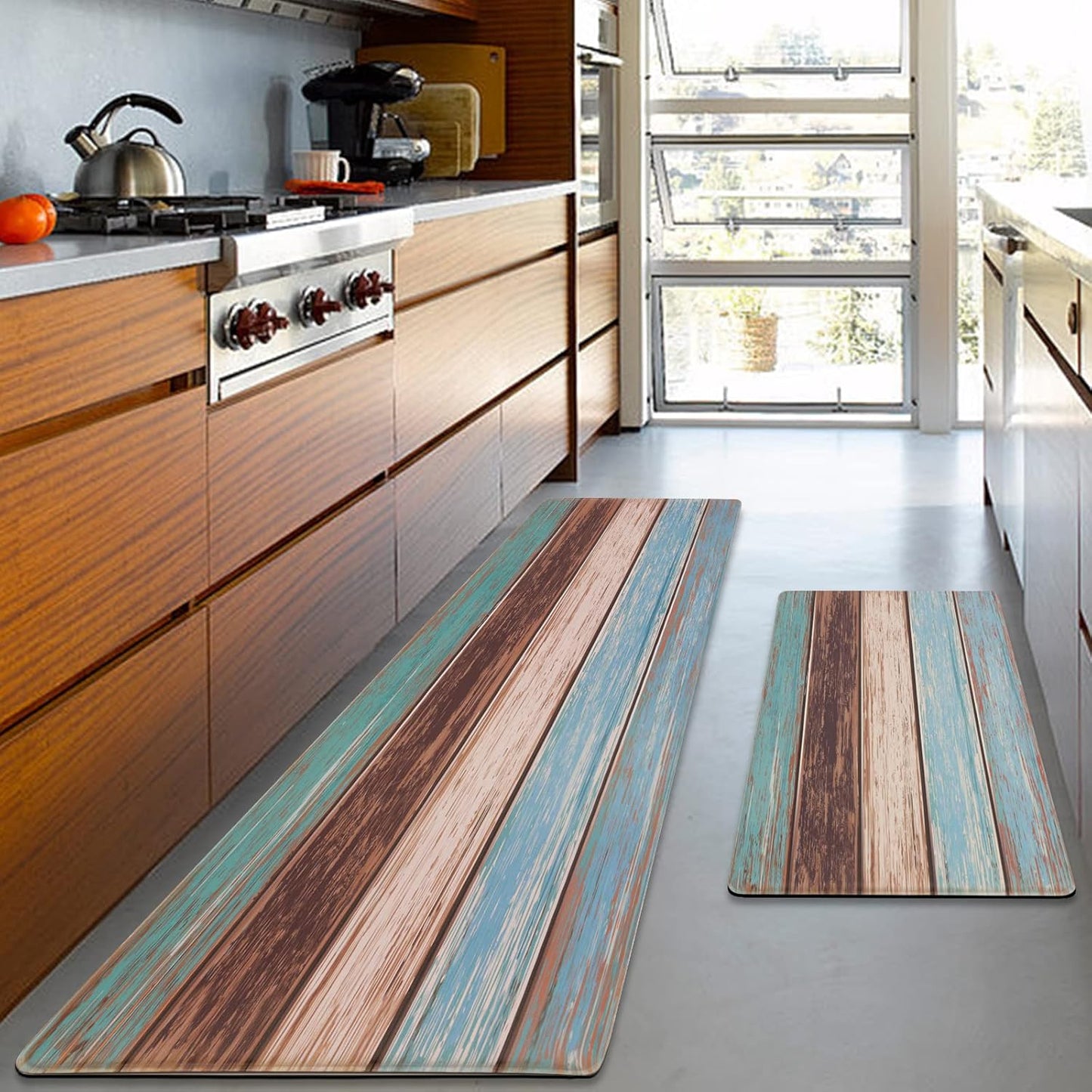 MAYHMYO Anti Fatigue Kitchen Mat Set of 2 for Comfort