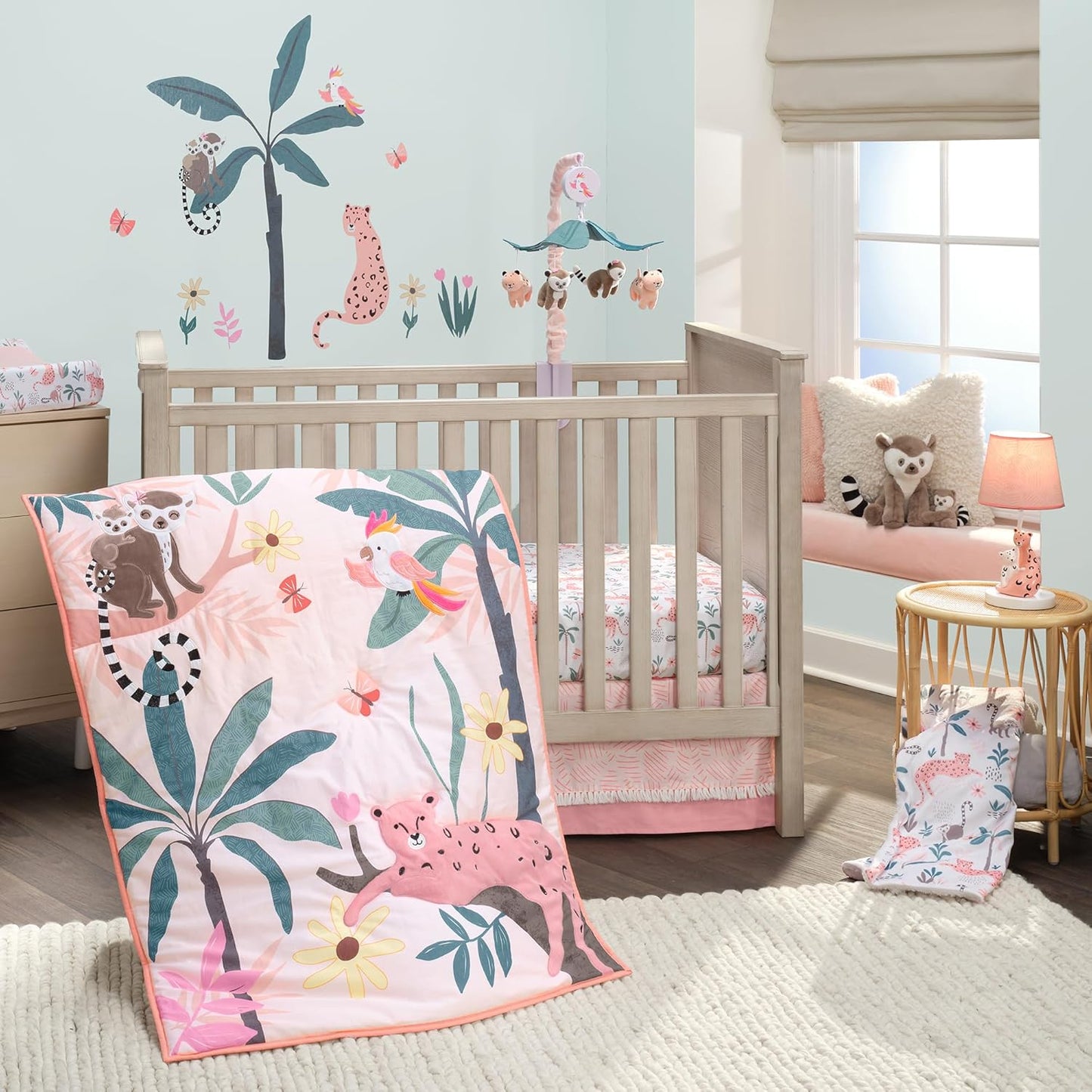Lambs & Ivy Enchanted Safari 3-Piece Baby Crib Bedding Set