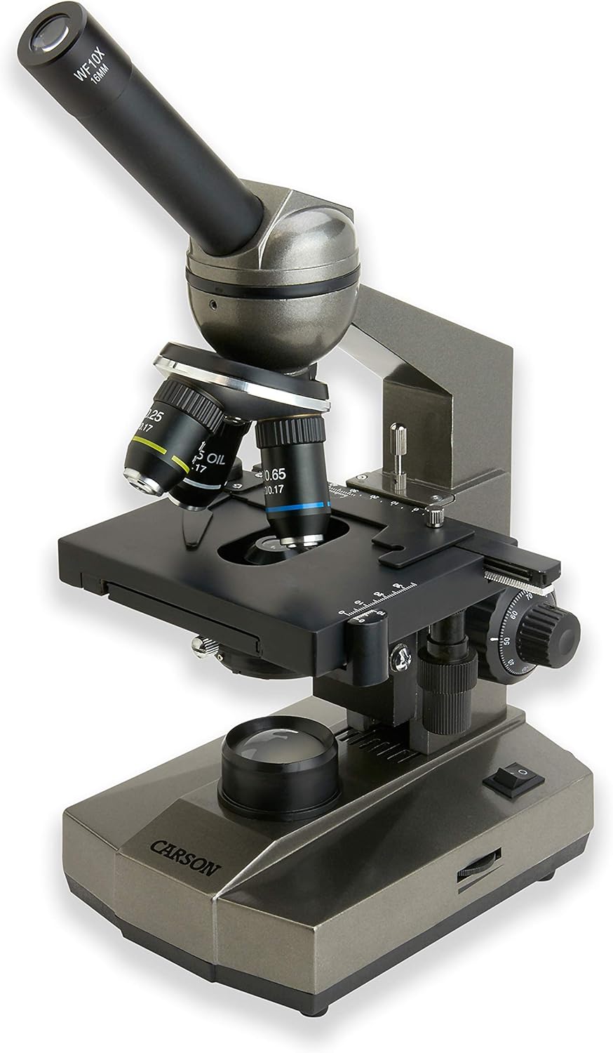 Intermediate Biological Microscope 100x-1000x with LED Light
