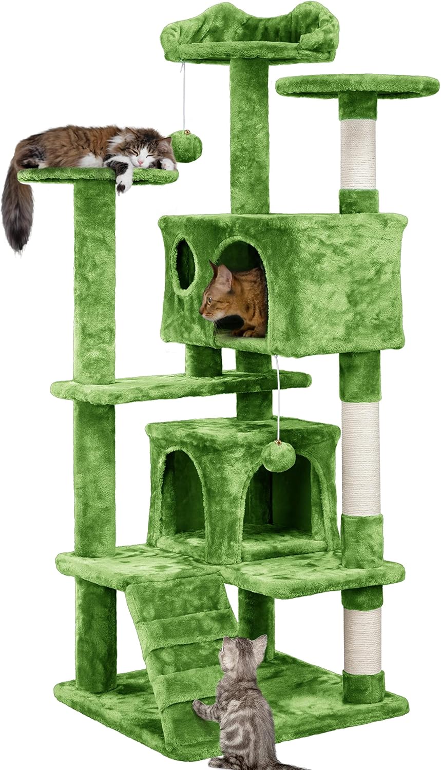 Yaheetech Cat Tree - 54in Tower with Condo and Scratching Posts