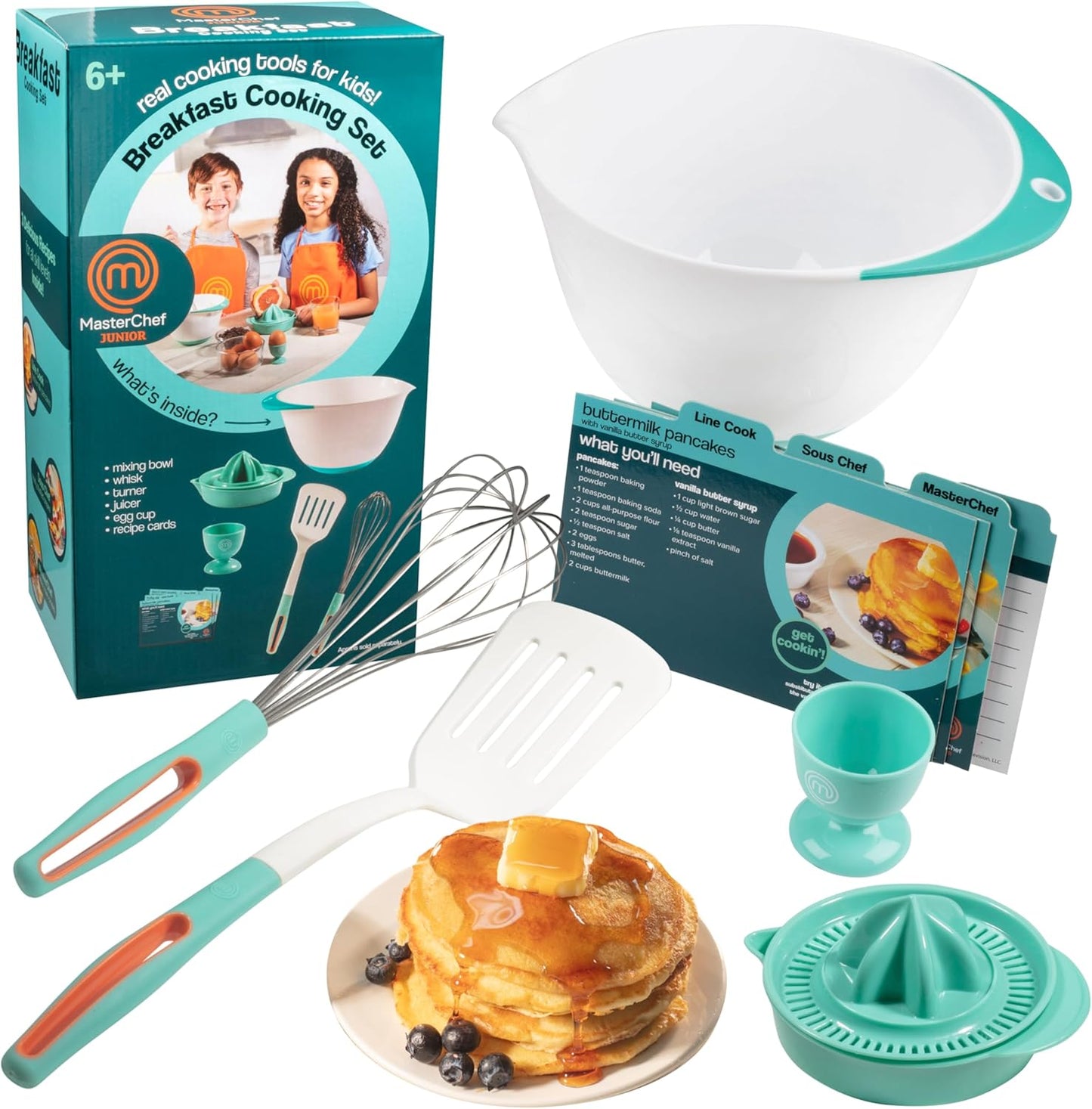 Kids Breakfast Cooking Set - Real Tools & Recipes - Wicked Cool Toys