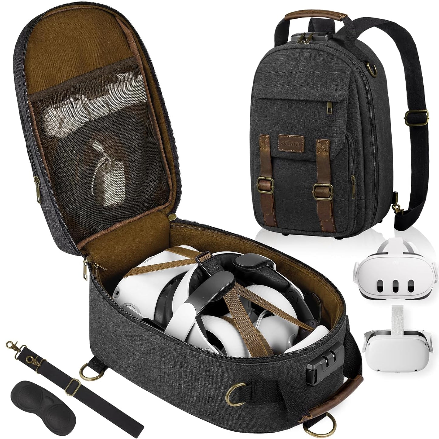 SMRITI Hard Carrying Case with Lock for VR Headset & Accessories